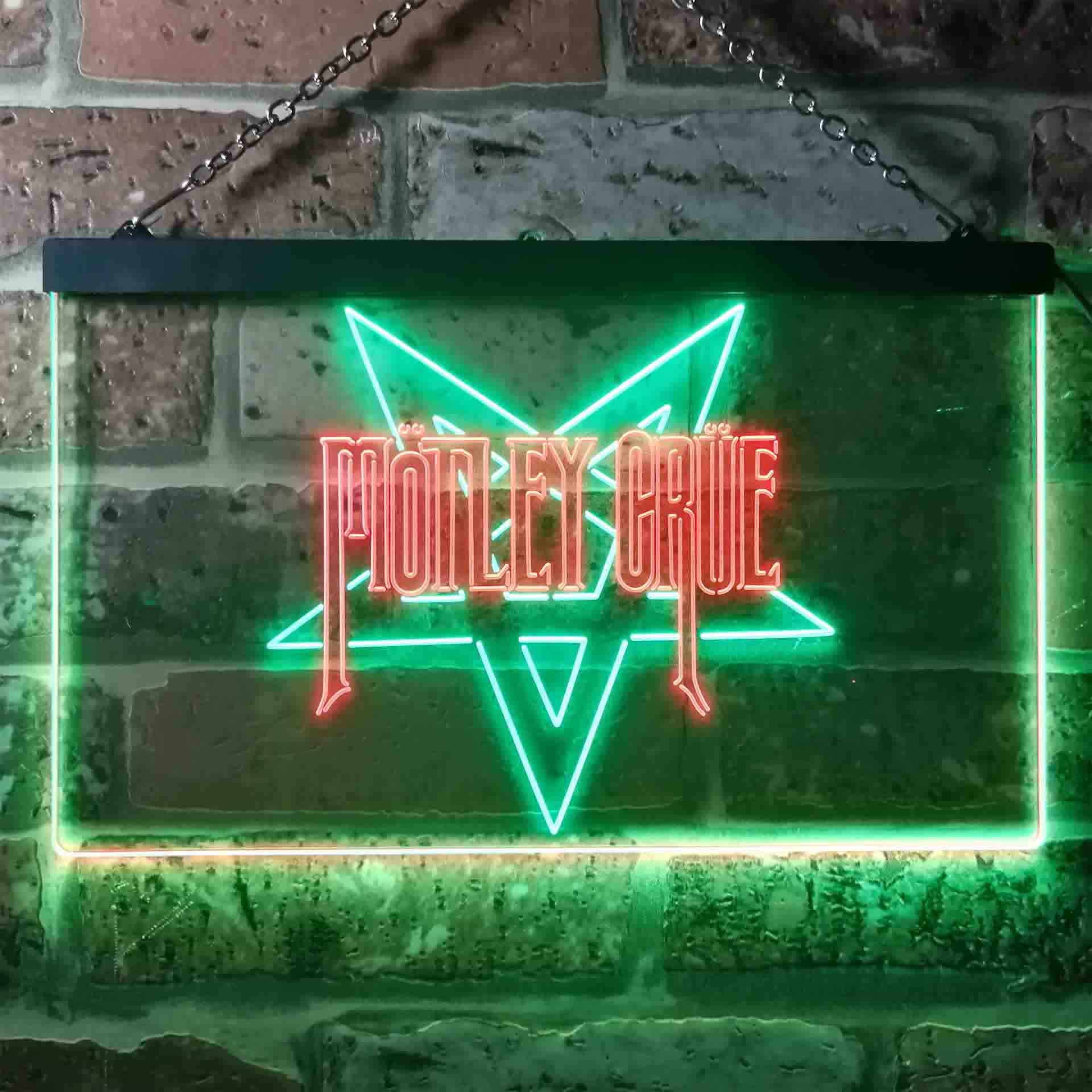 Motley Crue Star Dual Color LED Neon Sign ProLedSign