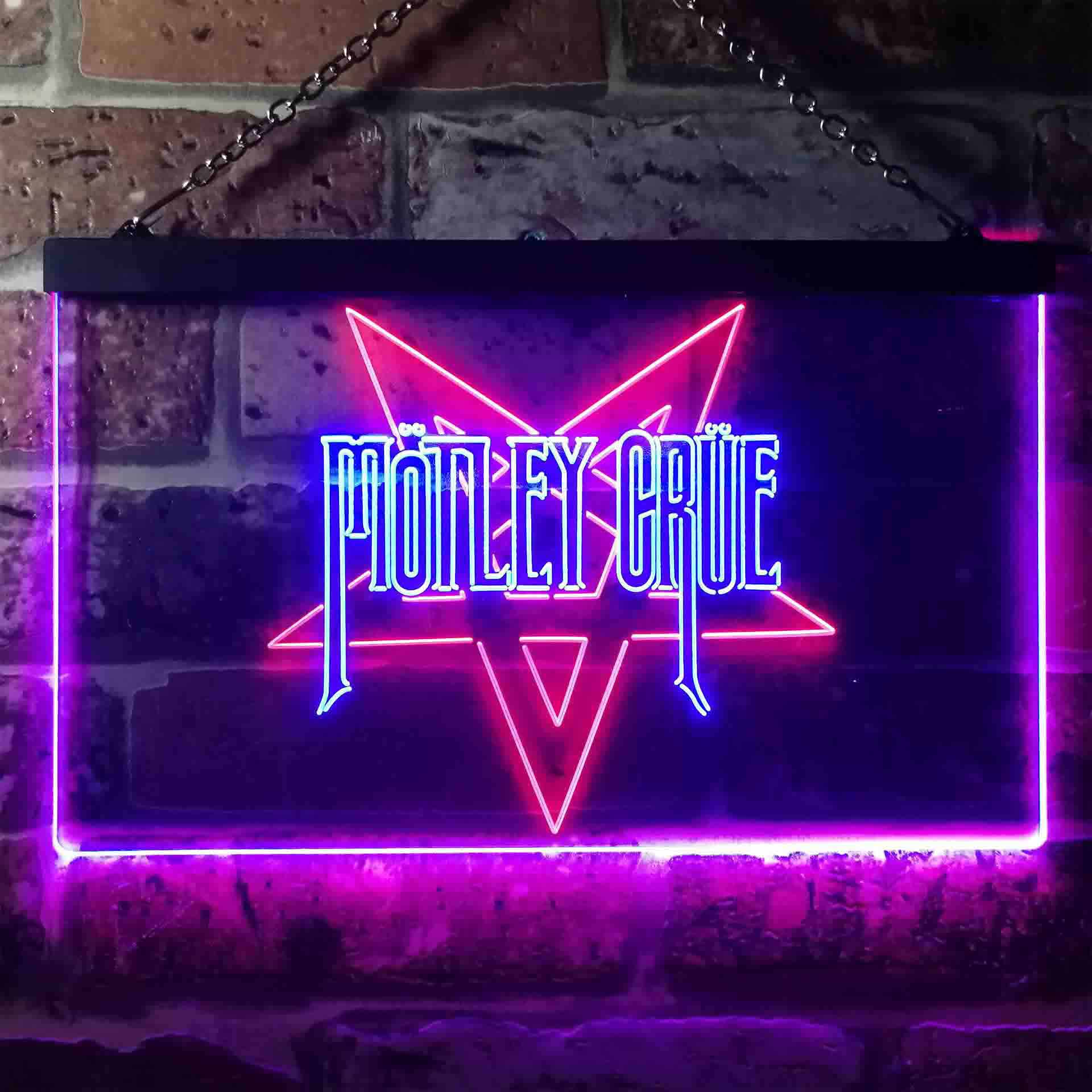 Motley Crue Star Dual Color LED Neon Sign ProLedSign