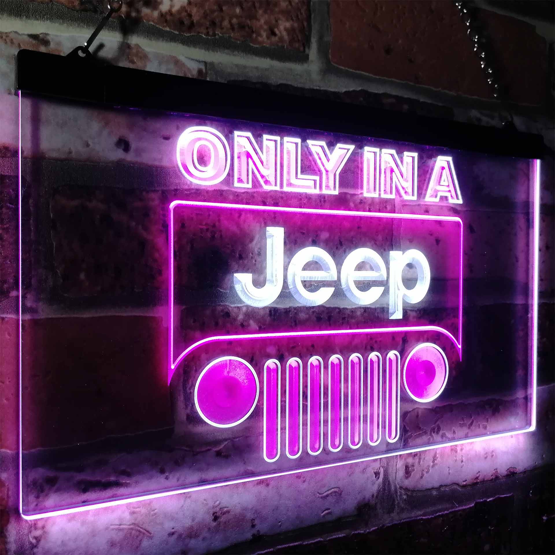 Jeep Only in A Jeep Car Neon-Like LED Sign - ProLedSign