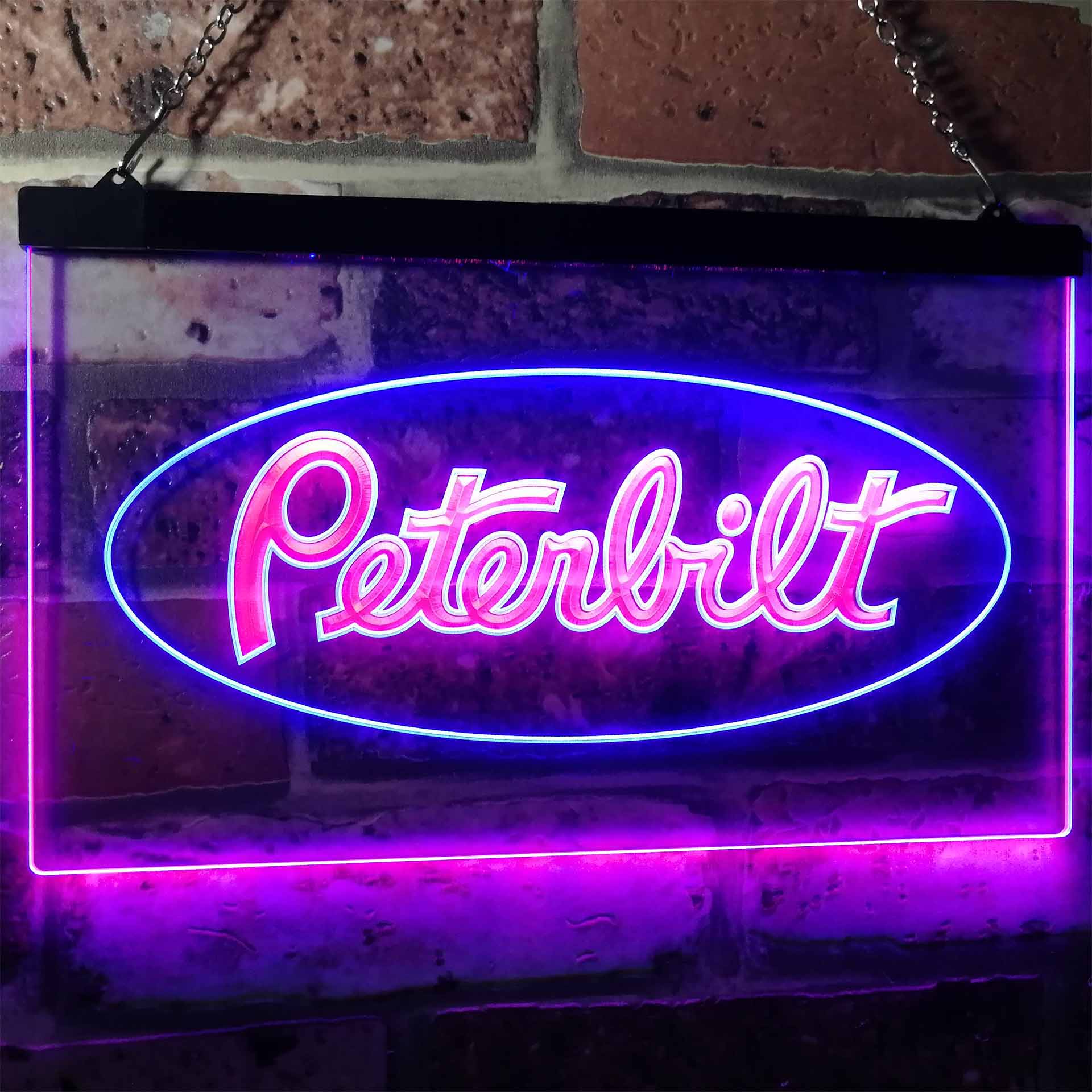 Peterbilt Car Bar Dual Color LED Neon Sign ProLedSign