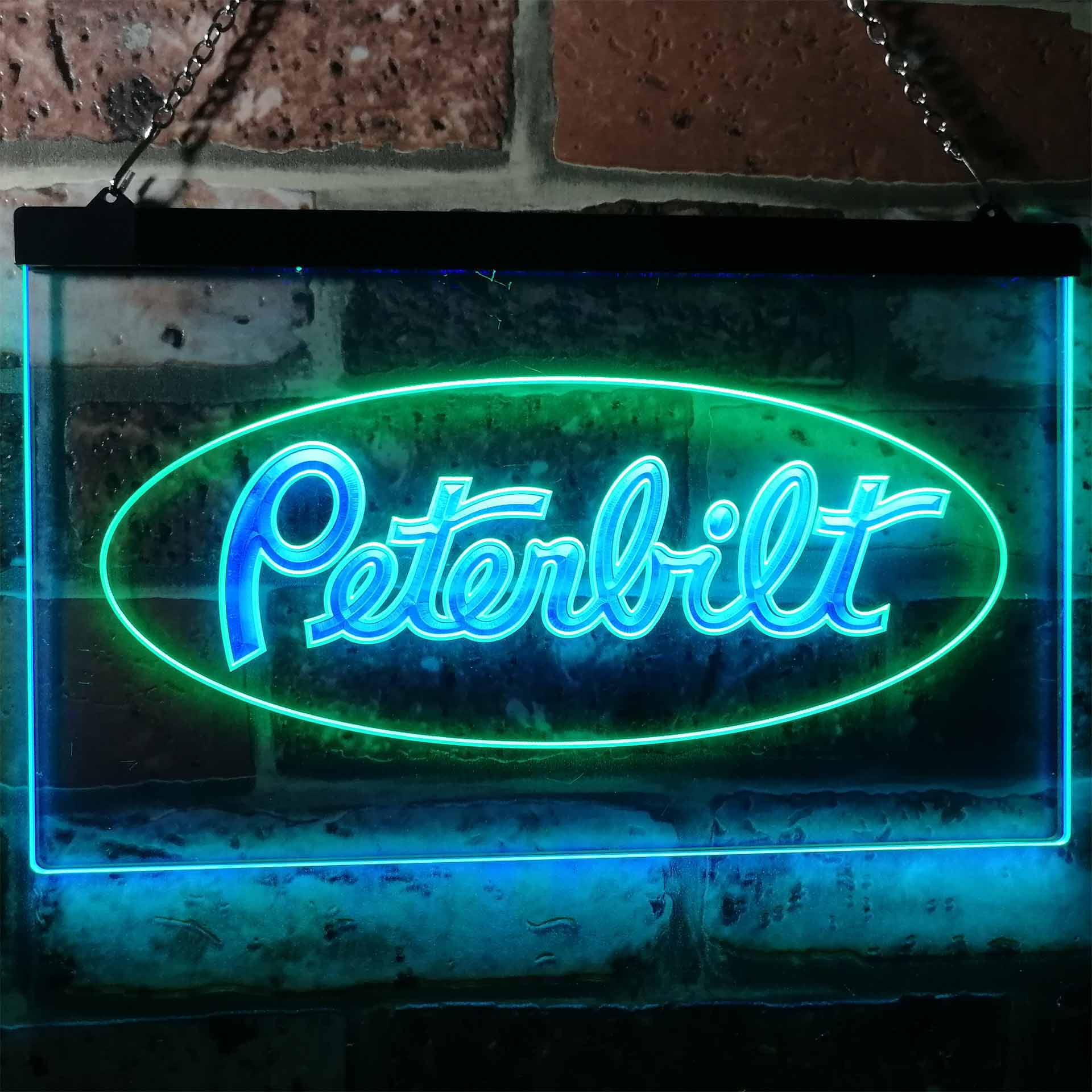 Peterbilt Car Bar Dual Color LED Neon Sign ProLedSign