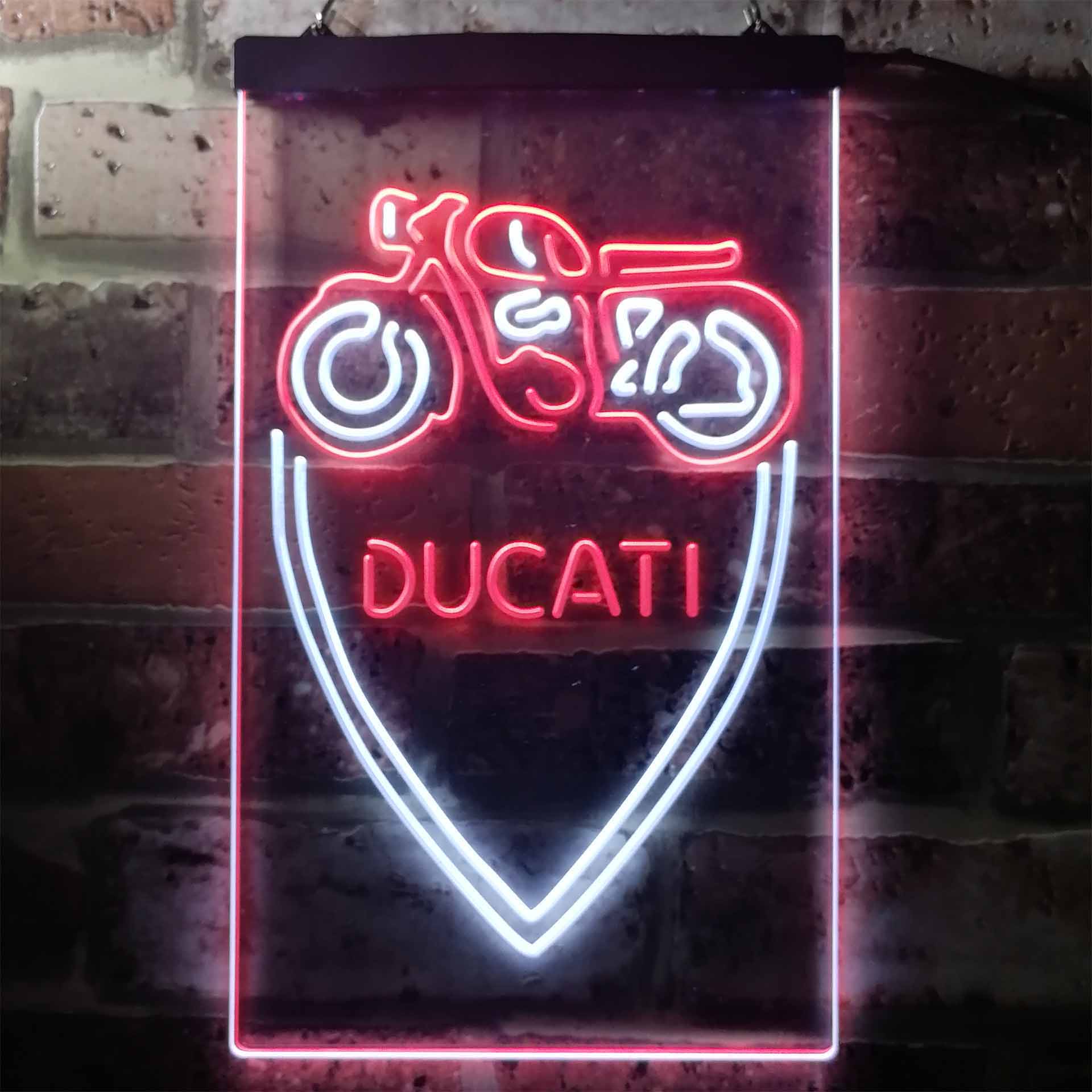Ducati Motorcycle Club Dual Color LED Neon Sign ProLedSign