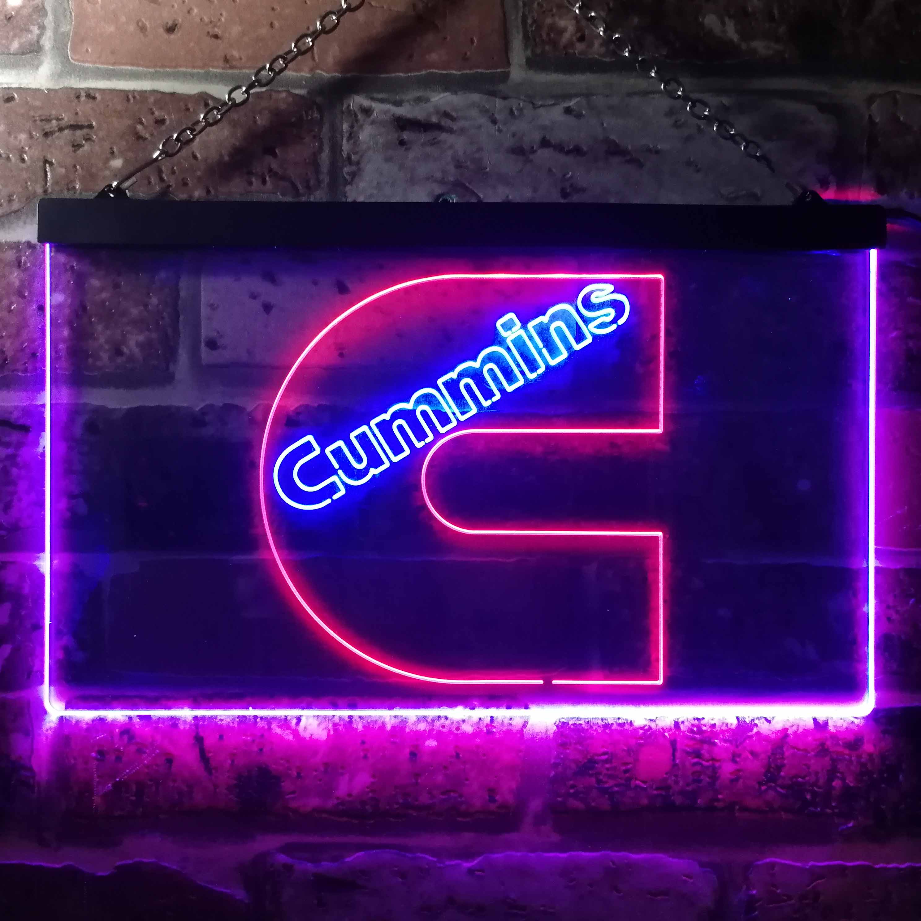 Cummins Car Dual Color LED Neon Sign ProLedSign