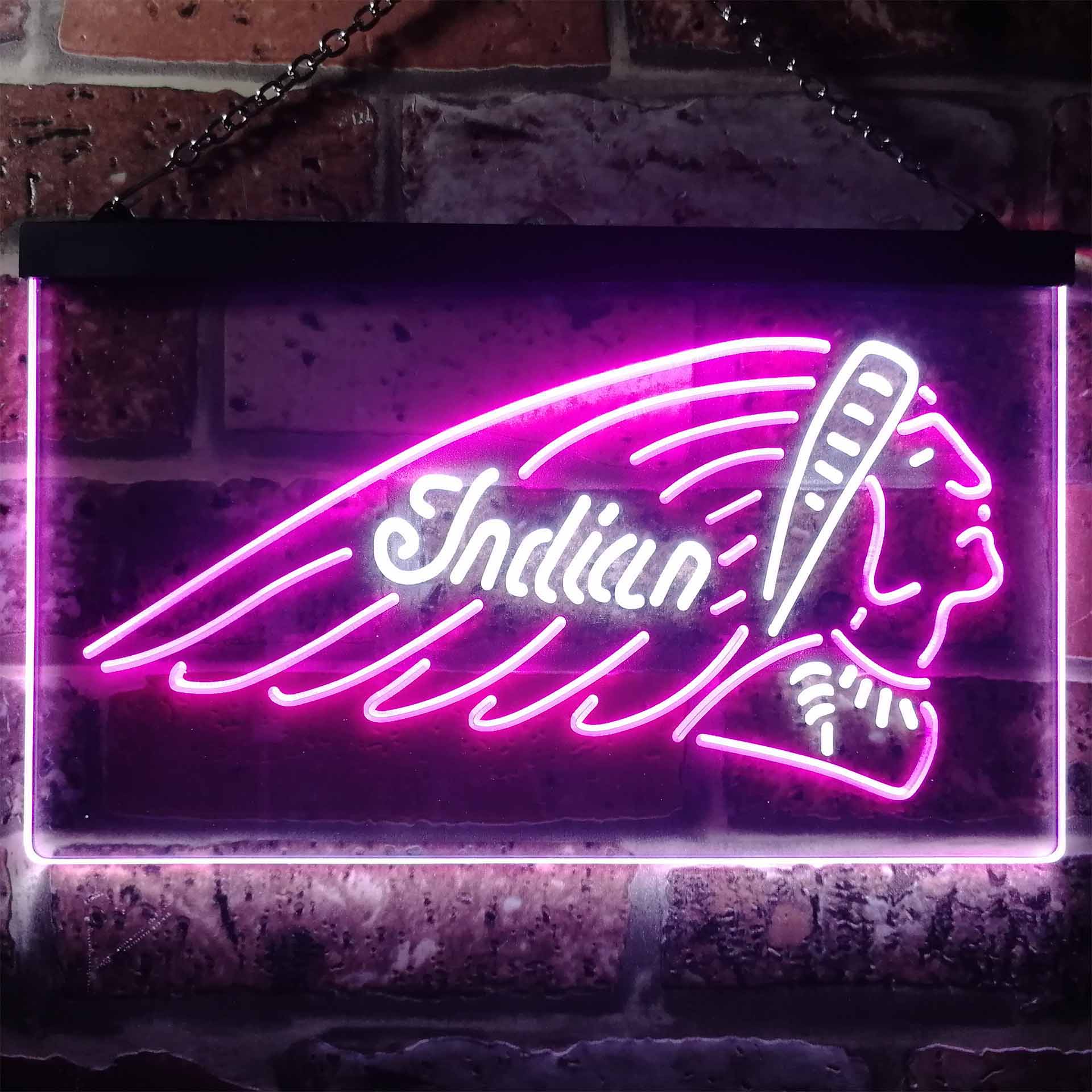 Indian Motorcycle Club Dual Color LED Neon Sign ProLedSign