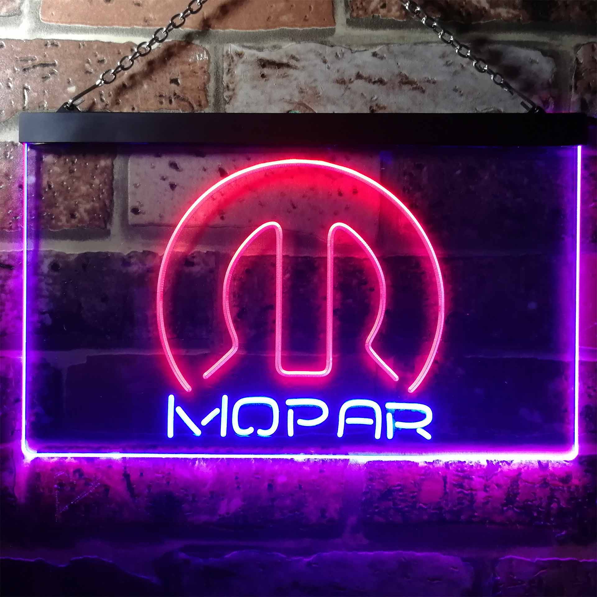 Mopar Car Dual Color LED Neon Sign ProLedSign