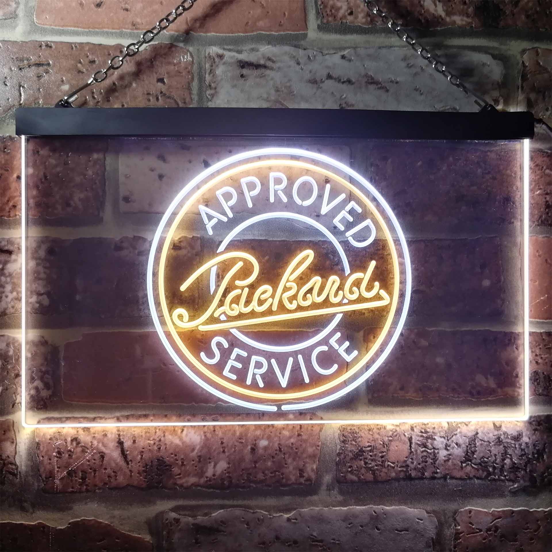 Approved Packard Service Garage Dual Color LED Neon Sign ProLedSign