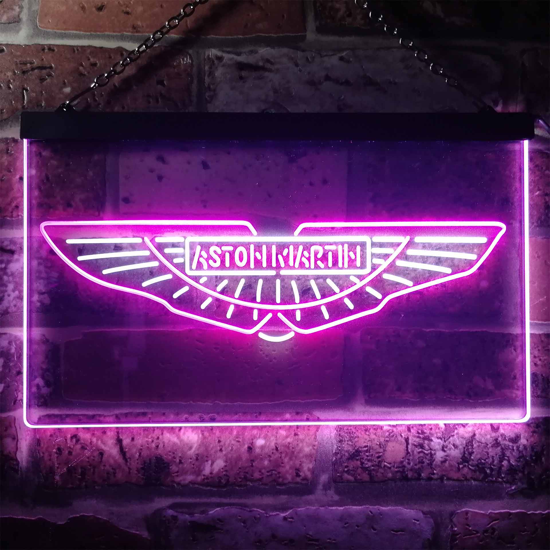 Aston Martin Sport Car Garage Dual Color LED Neon Sign ProLedSign