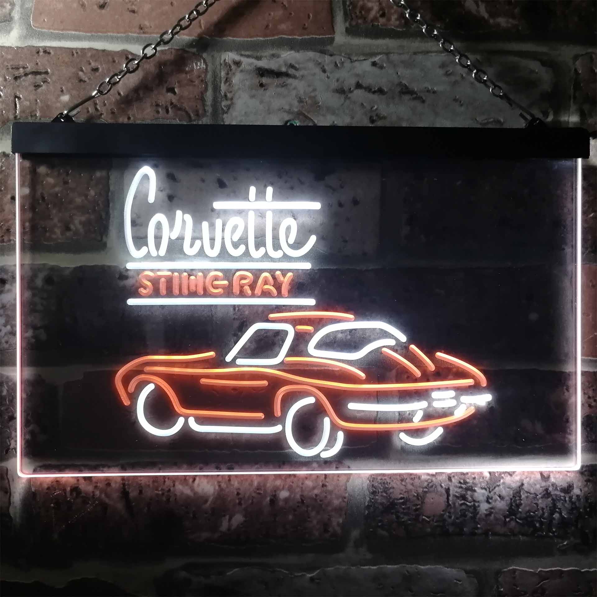 Corvette Sting Ray Dual Color LED Neon Sign ProLedSign