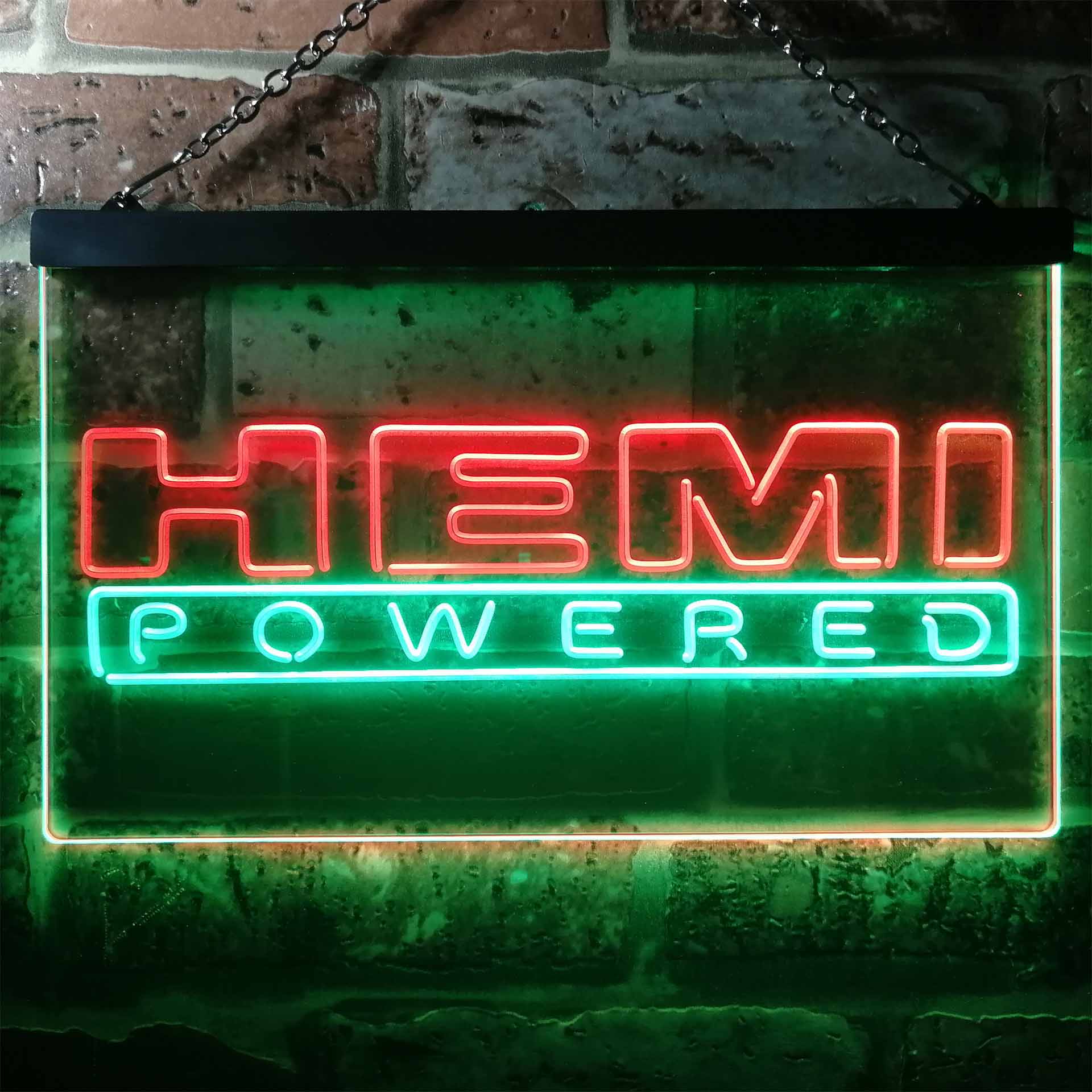 Hemi Powered Car Dual Color LED Neon Sign ProLedSign