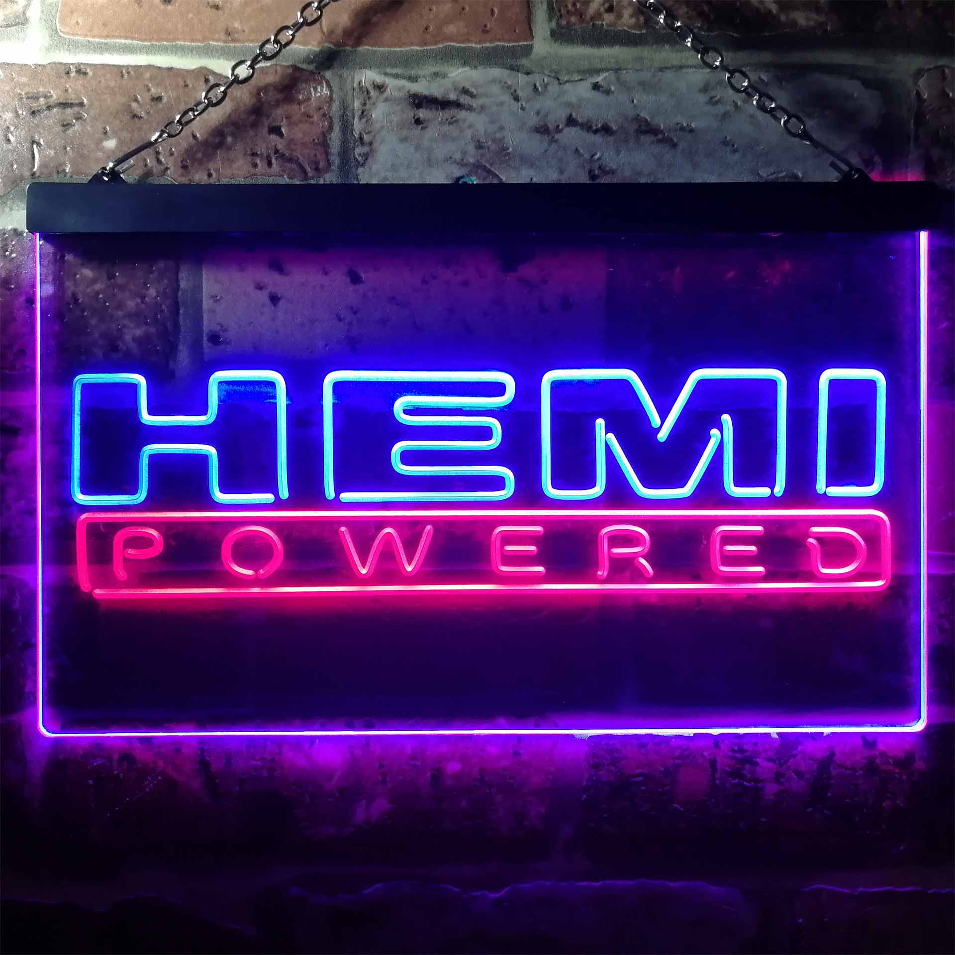 Hemi Powered Car Dual Color LED Neon Sign ProLedSign