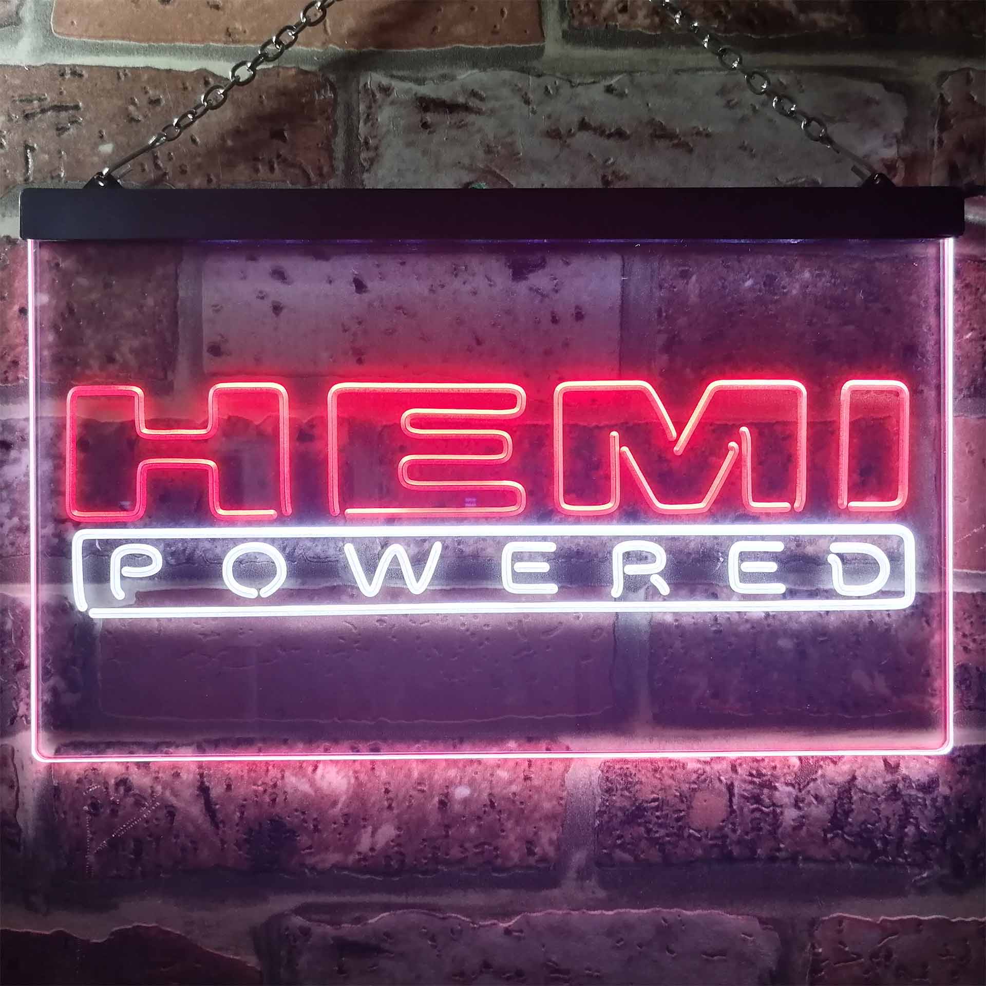 Hemi Powered Car Dual Color LED Neon Sign ProLedSign