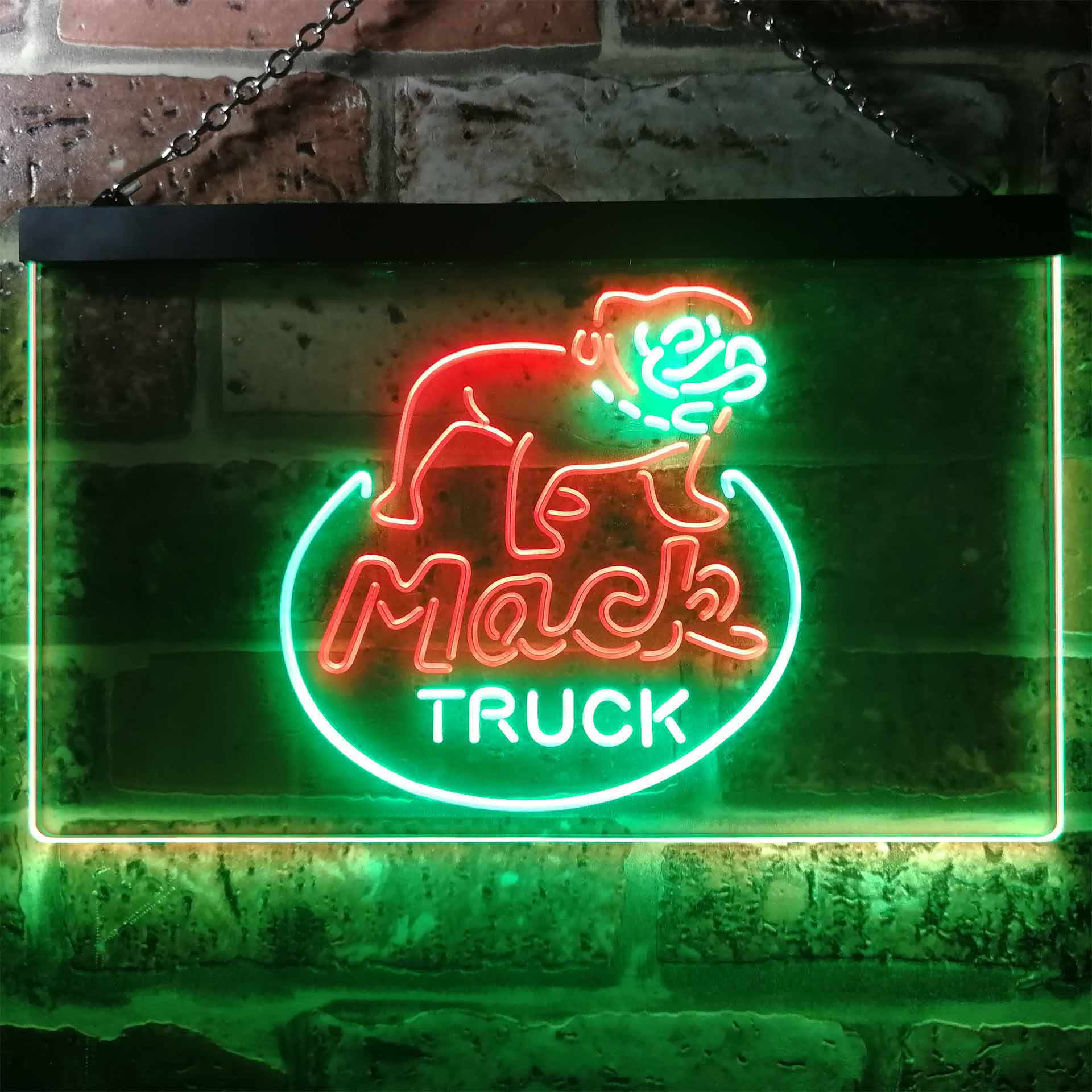 Mack Truck Garage Dual Color LED Neon Sign ProLedSign