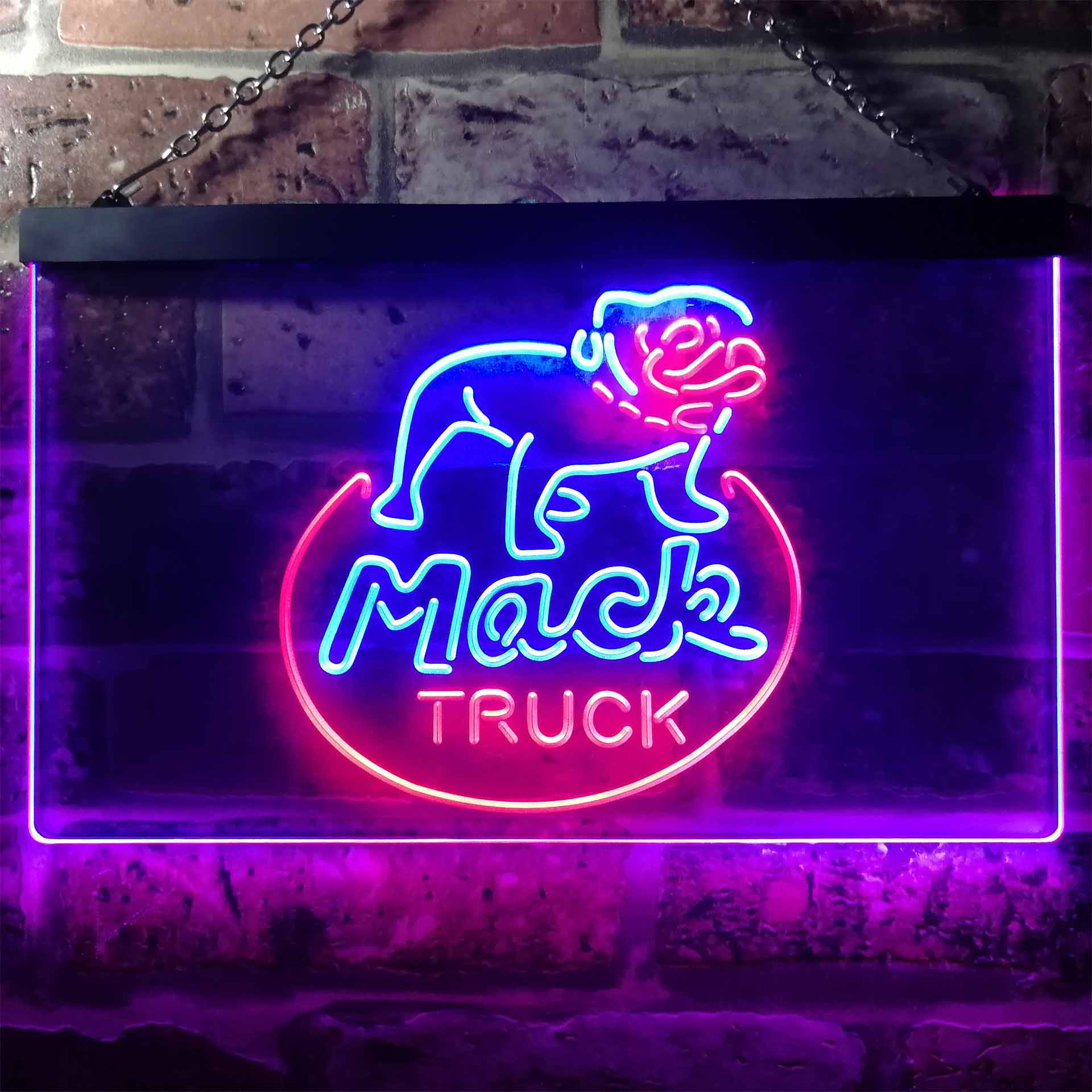 Mack Truck Garage Dual Color LED Neon Sign ProLedSign