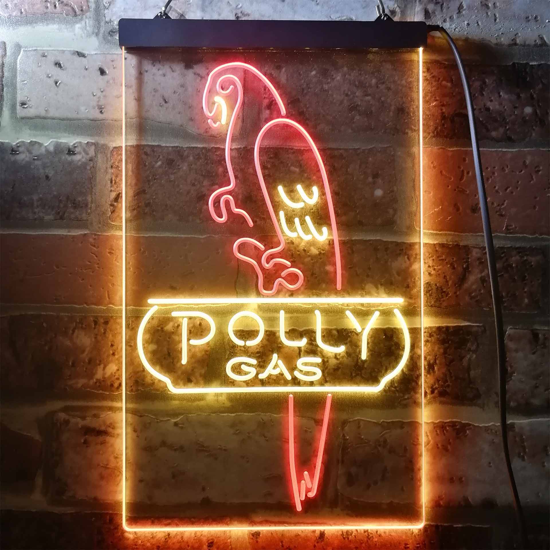 Polly Gas Parrot Neon-Like LED Sign