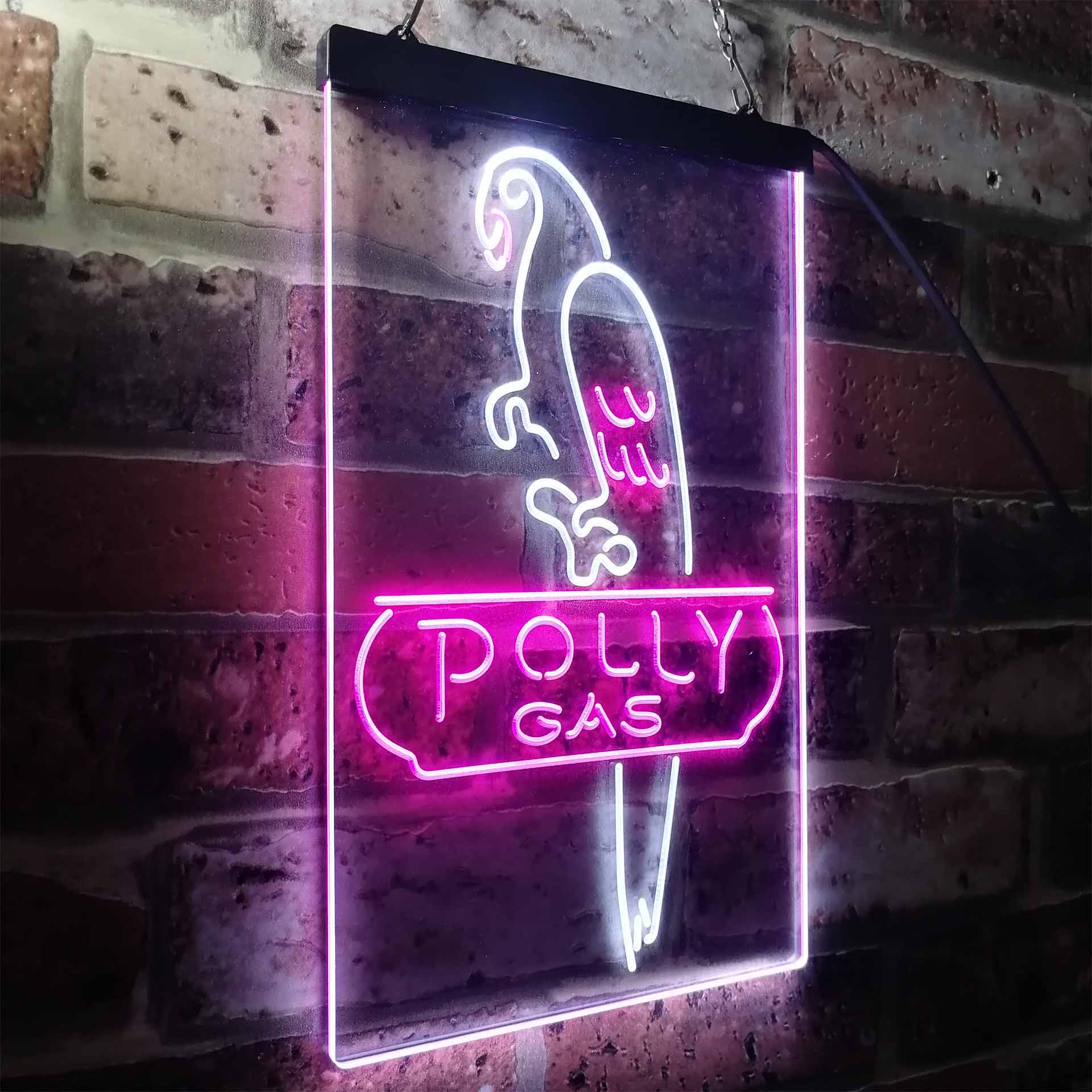 Polly Gas Parrot Neon-Like LED Sign