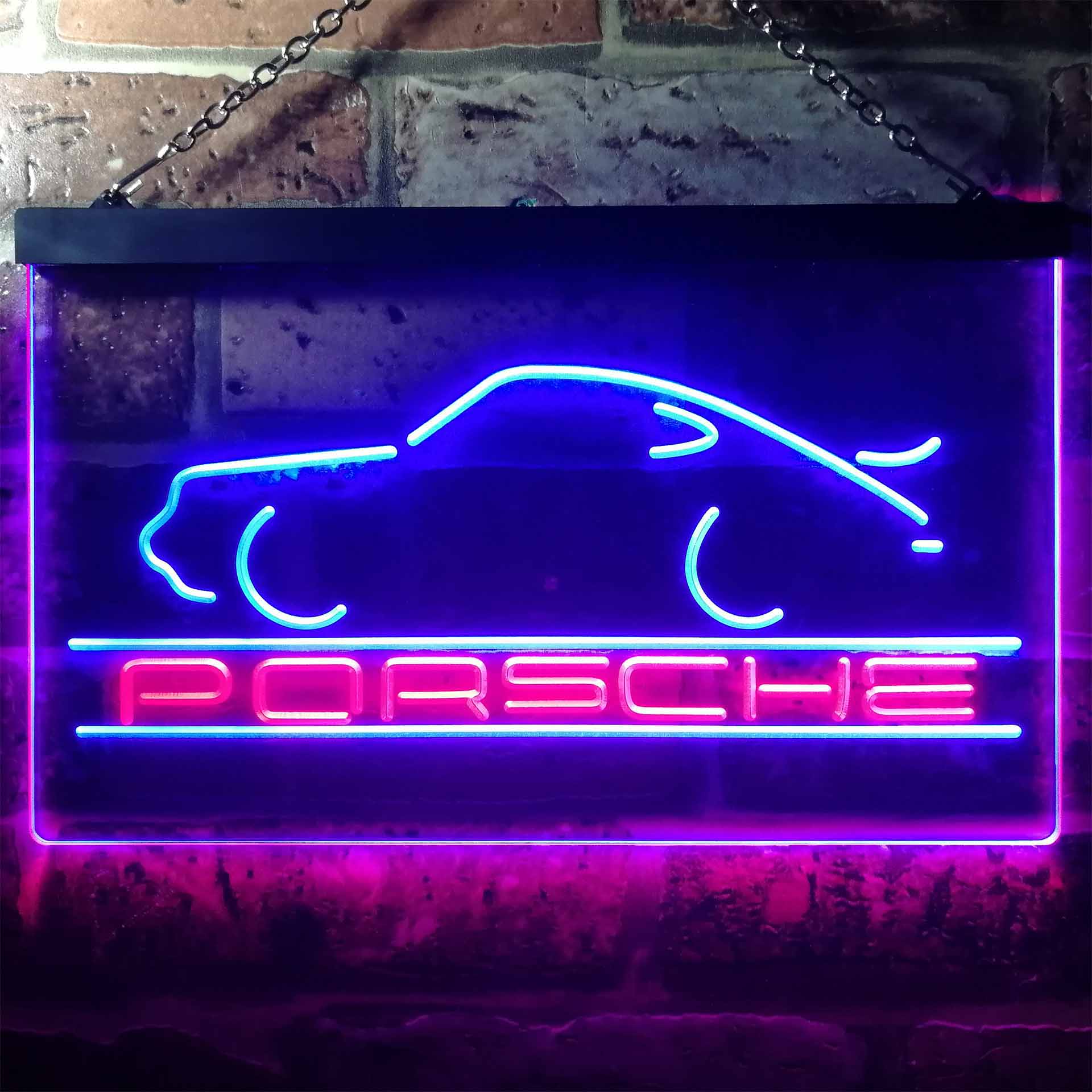 Porsche Garage Man Cave Neon LED Sign