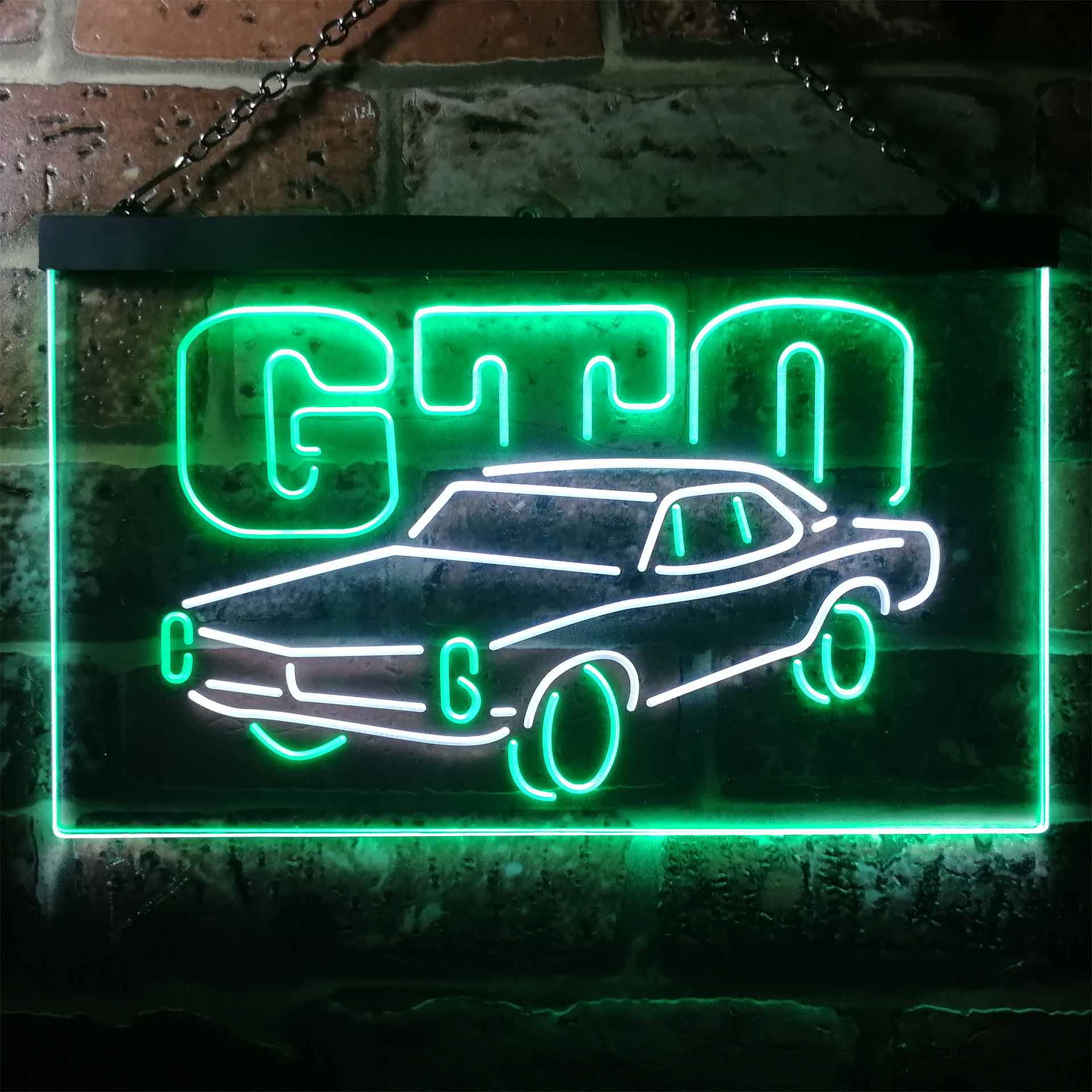 GM American Auto Pontiac GTO Dual Color LED Neon Sign ProLedSign