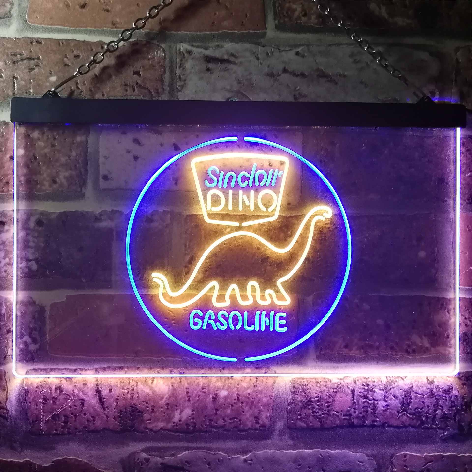 Sinclair Dinosaur Dino Dual Color LED Neon Sign ProLedSign