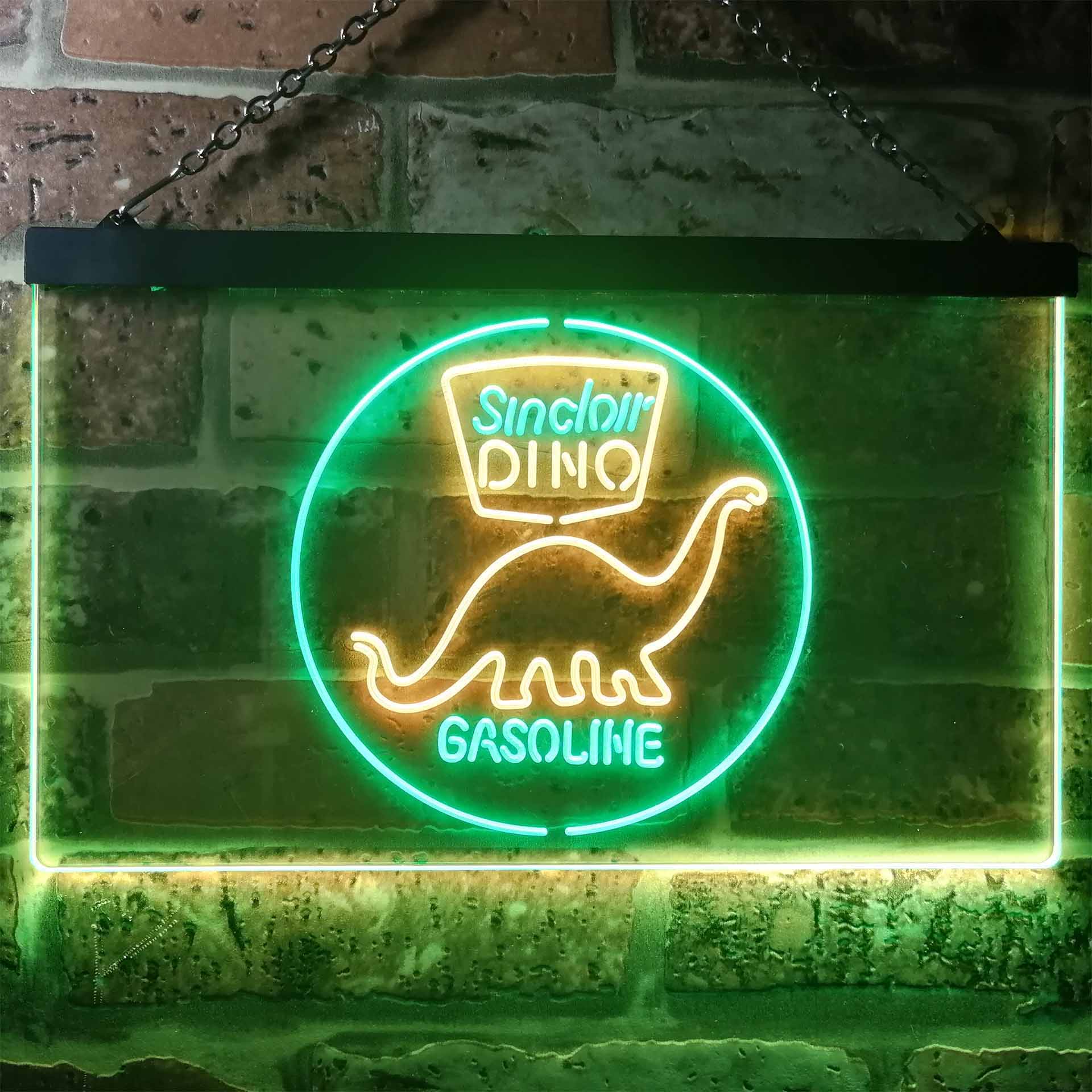 Sinclair Dinosaur Dino Dual Color LED Neon Sign ProLedSign