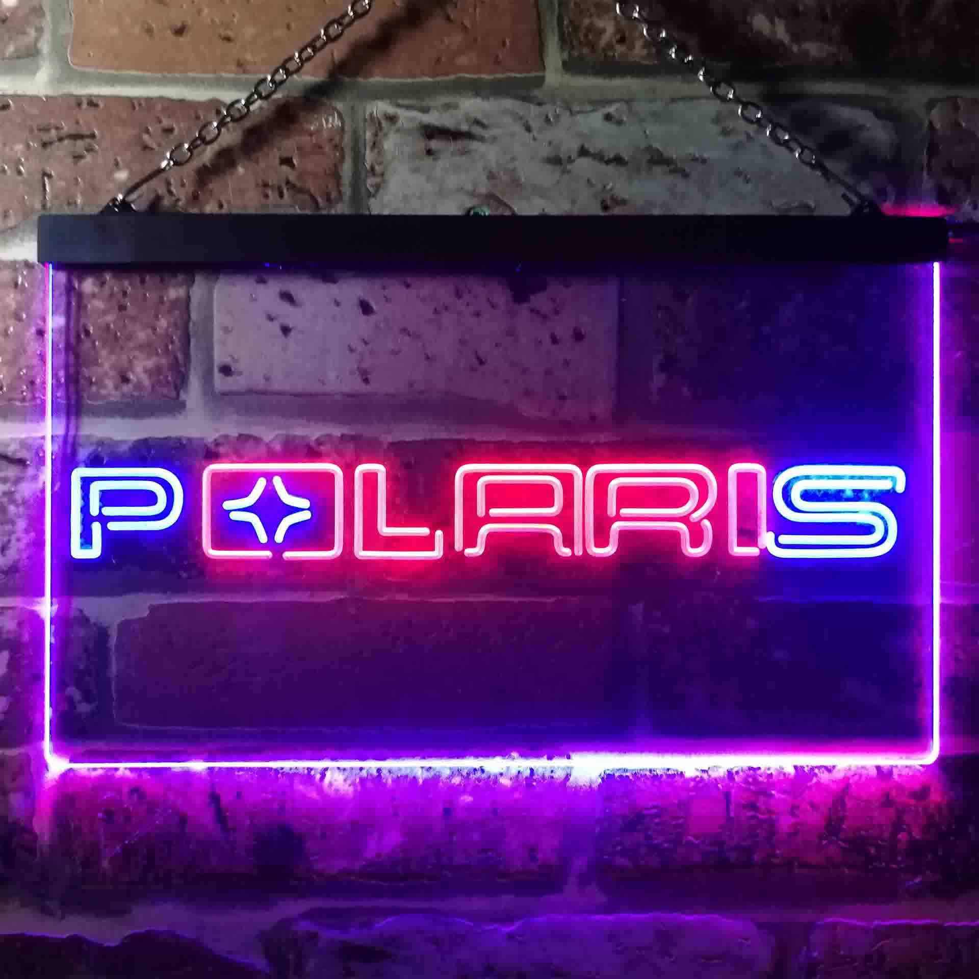 Polaris Snowmobile Dual Color LED Neon Sign ProLedSign
