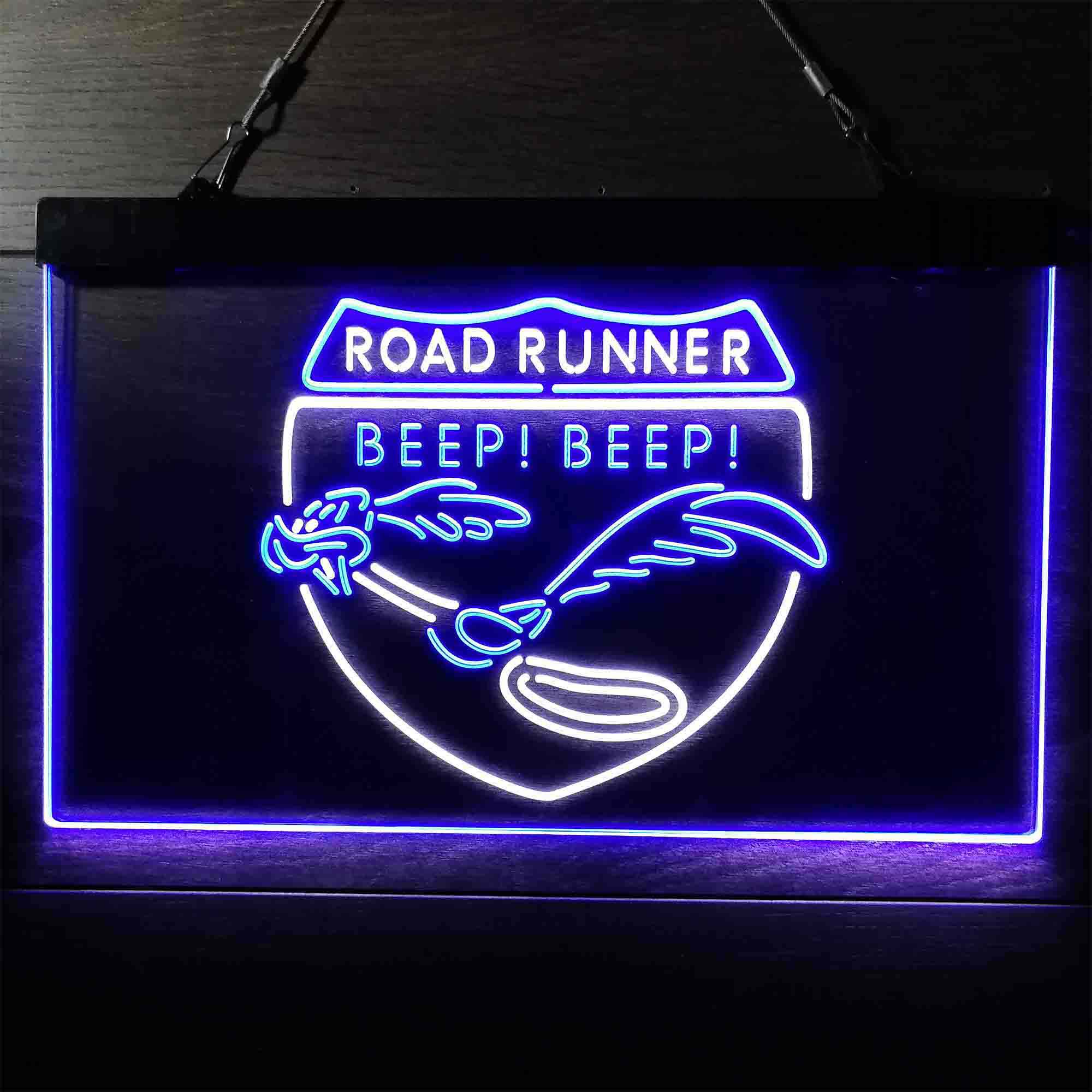 Road Runner Beep Beep Dual Color LED Neon Sign ProLedSign