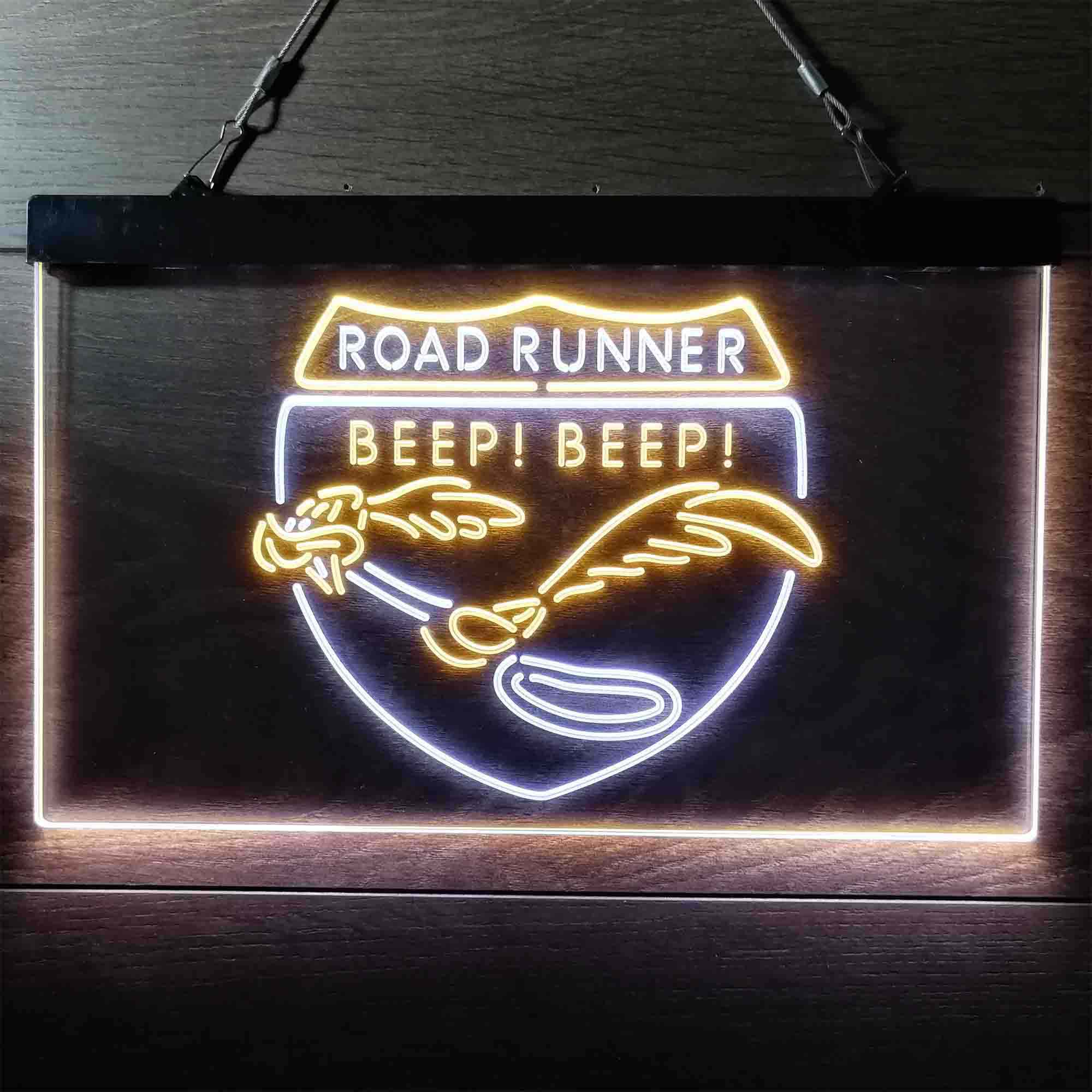 Road Runner Beep Beep Dual Color LED Neon Sign ProLedSign