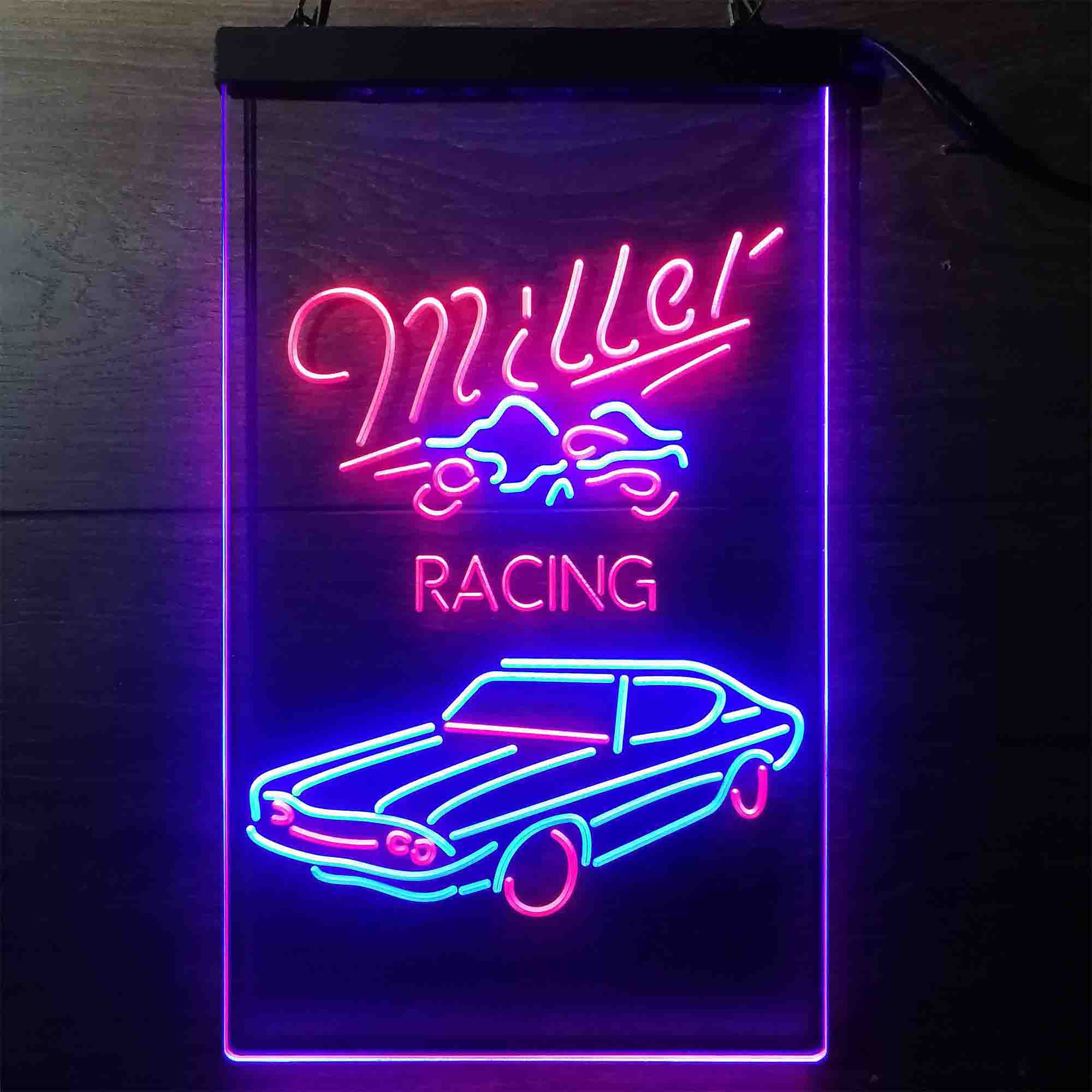 Miller Lite Car Racing Sport Beer Neon-Like LED Sign
