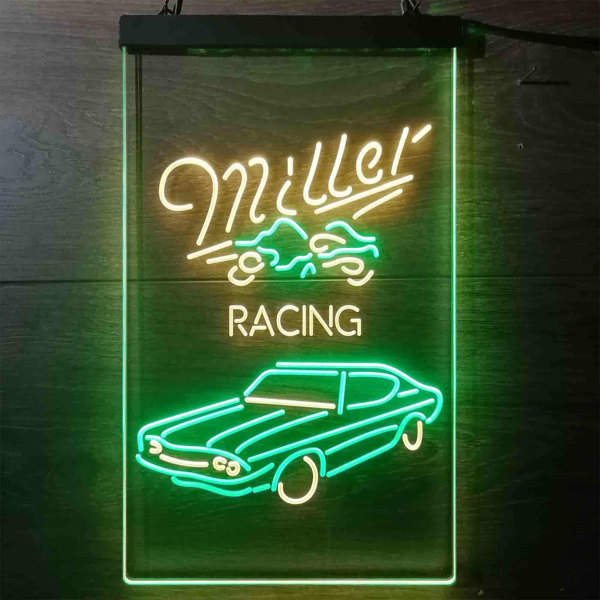 Miller Lite Car Racing Sport Beer Neon-Like LED Sign