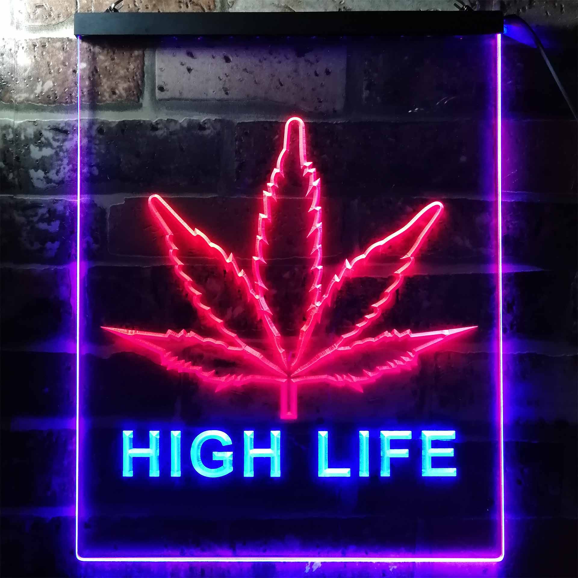 Free The Weed High Life Game Room Neon Light LED Sign