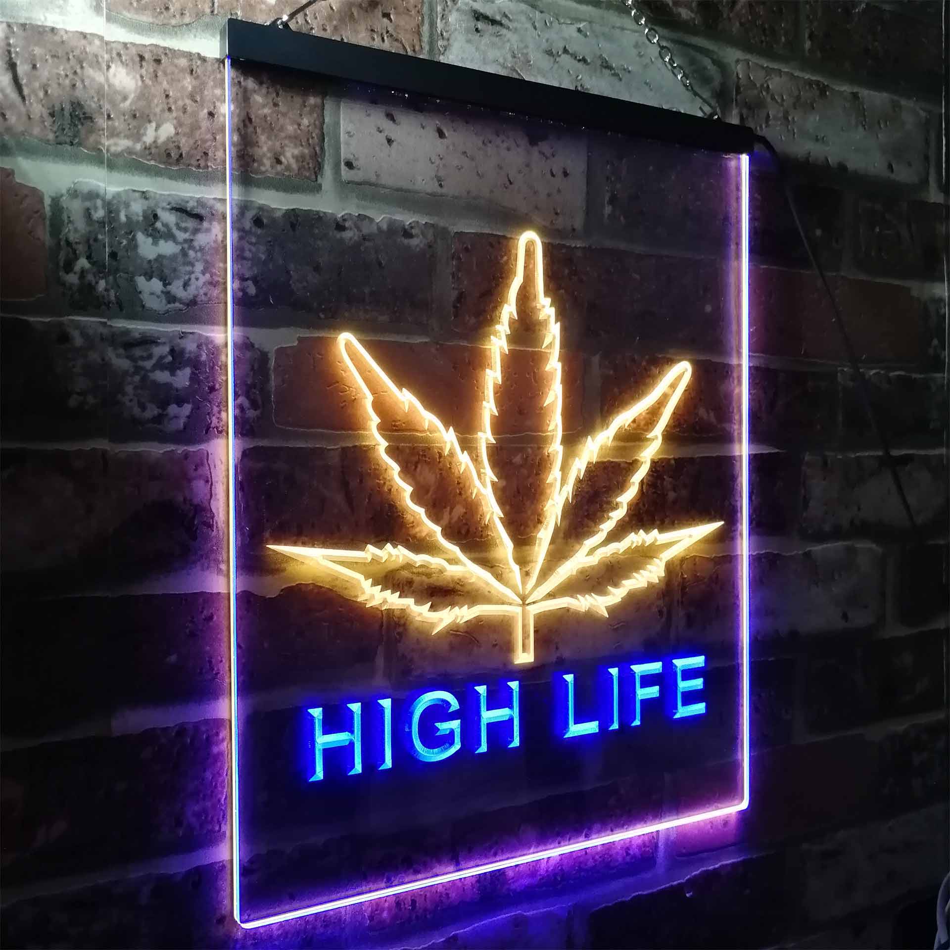 Free The Weed High Life Game Room Neon Light LED Sign