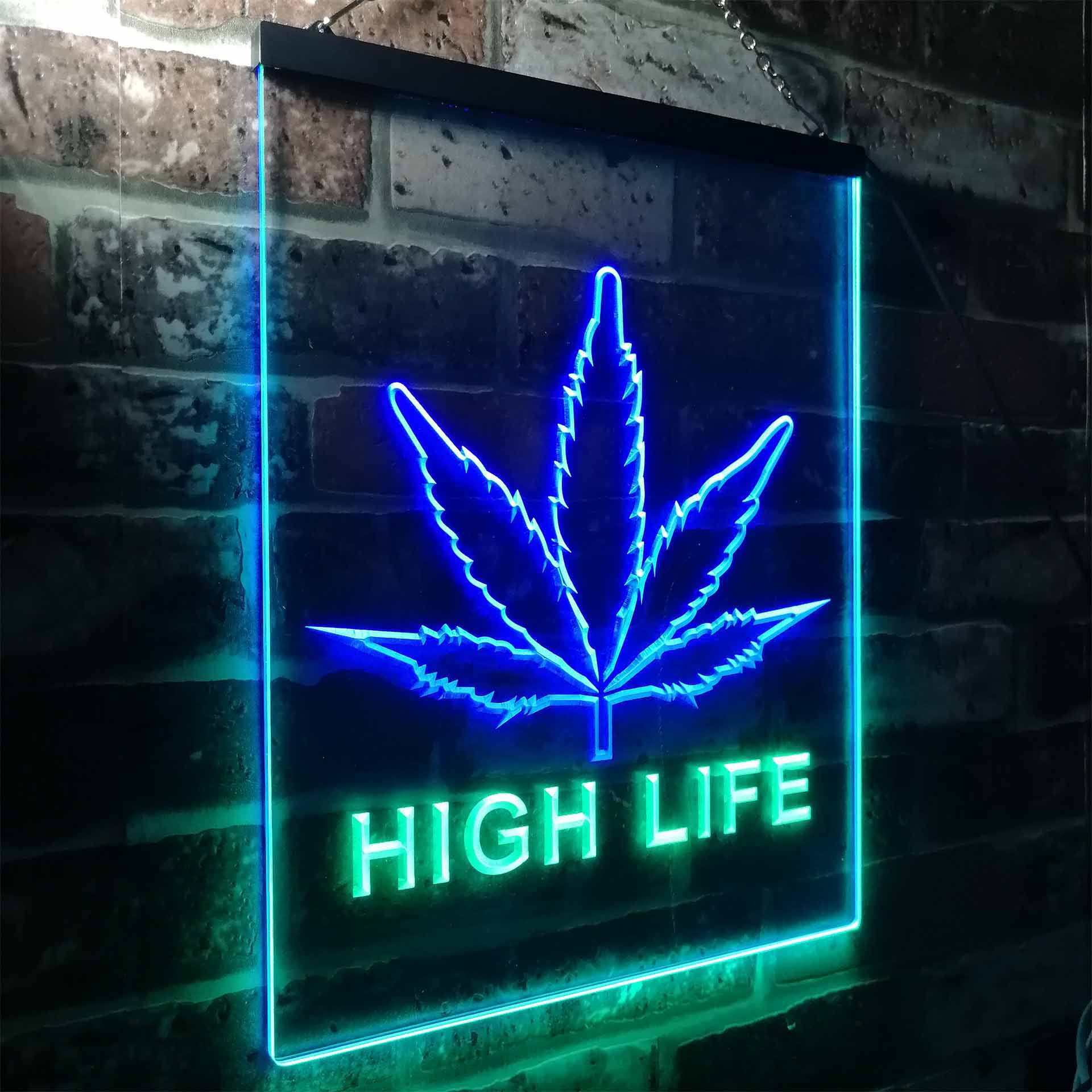 Free The Weed High Life Game Room Neon Light LED Sign