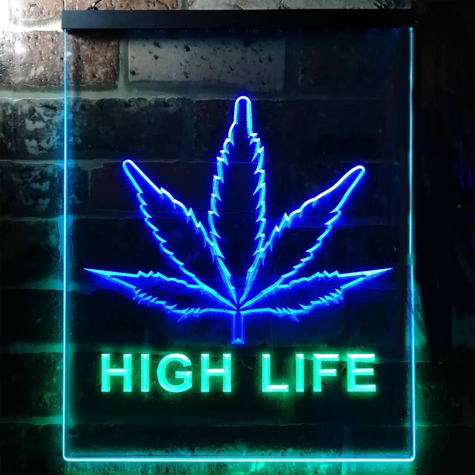 Free The Weed High Life Game Room Neon Light LED Sign