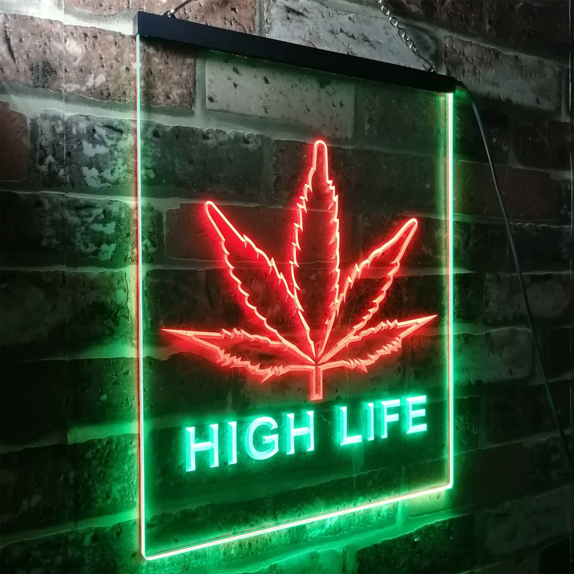 Free The Weed High Life Game Room Neon Light LED Sign