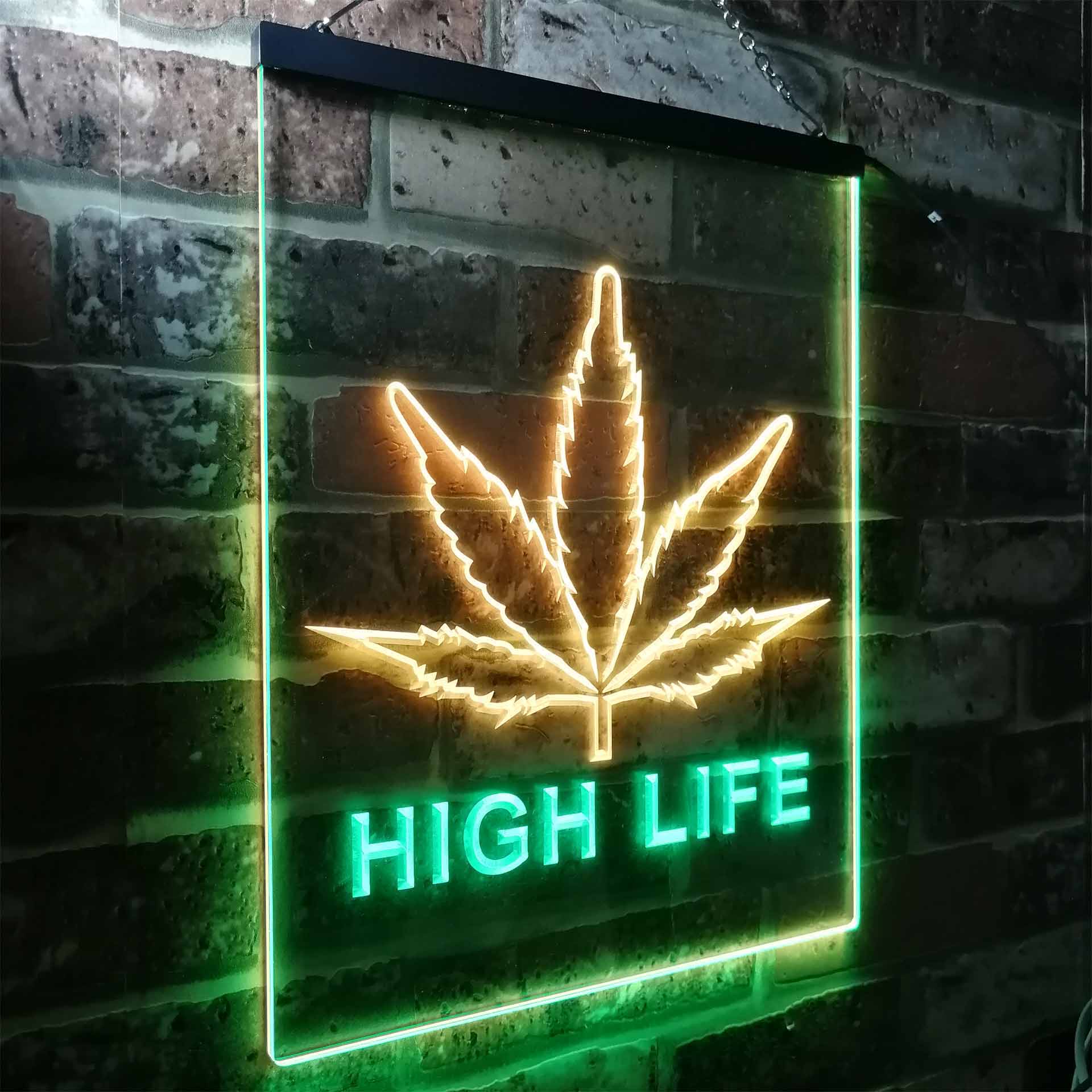 Free The Weed High Life Game Room Neon Light LED Sign