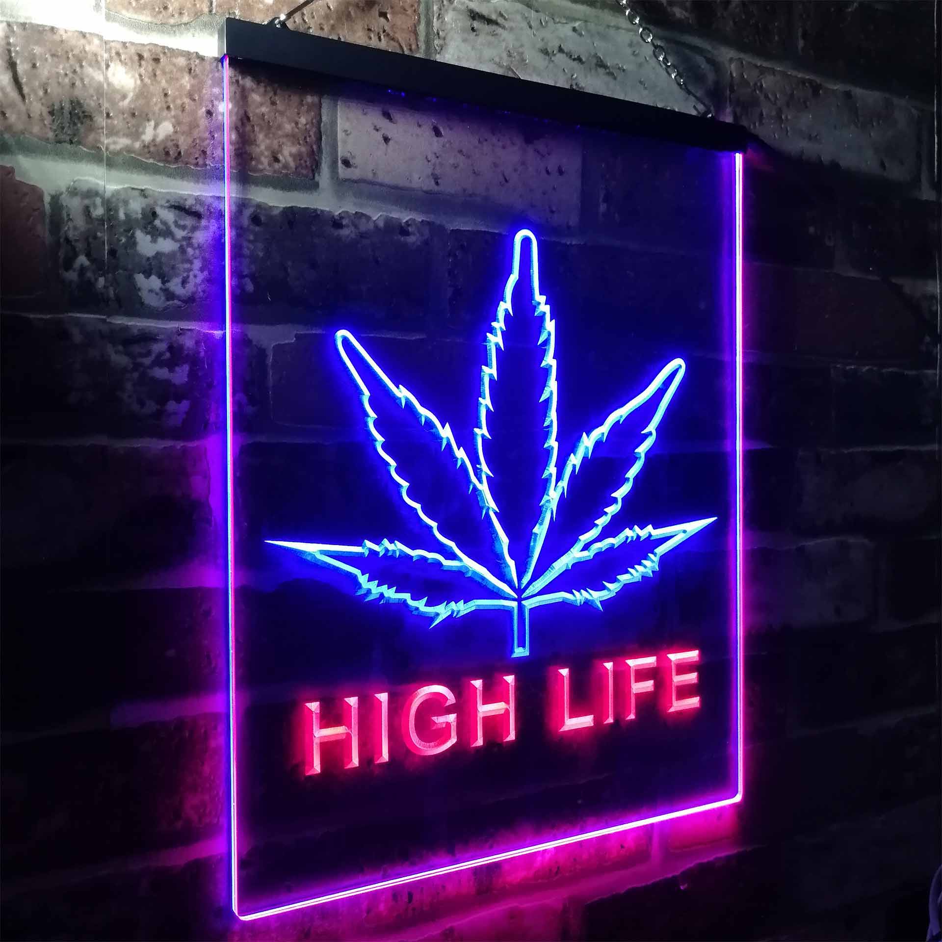 Free The Weed High Life Game Room Neon Light LED Sign