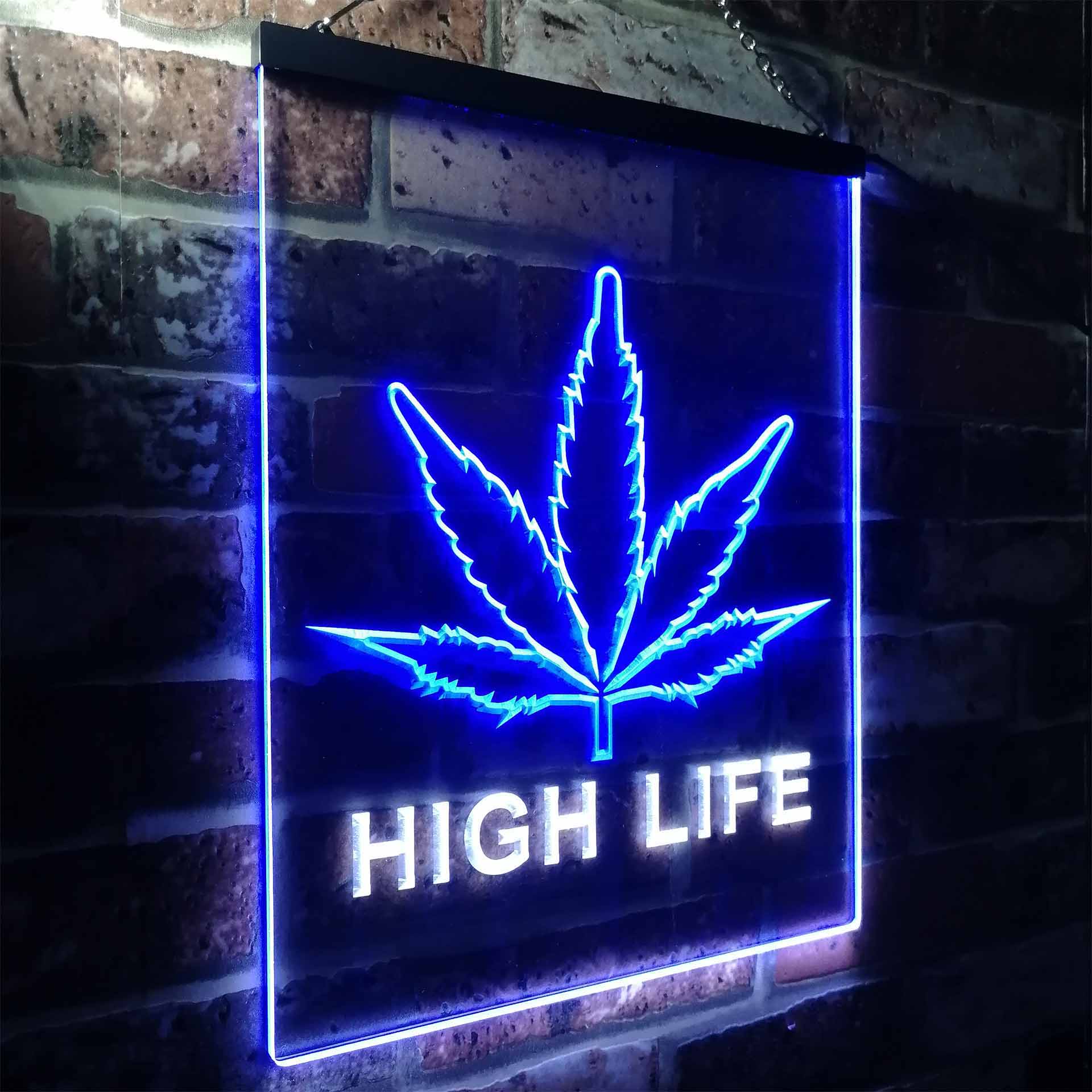 Free The Weed High Life Game Room Neon Light LED Sign