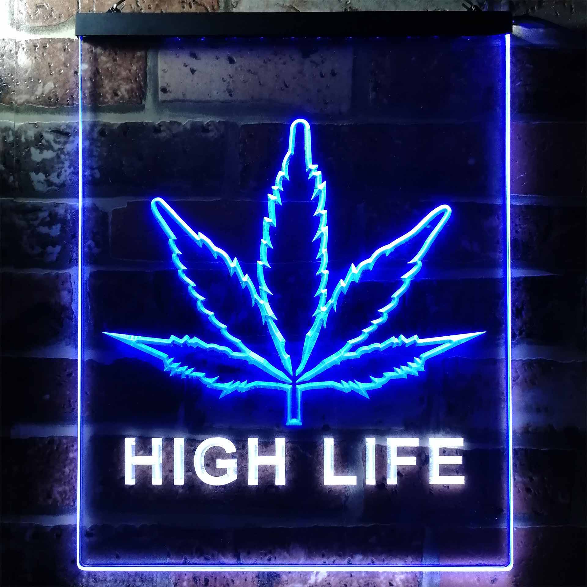 Free The Weed High Life Game Room Neon Light LED Sign