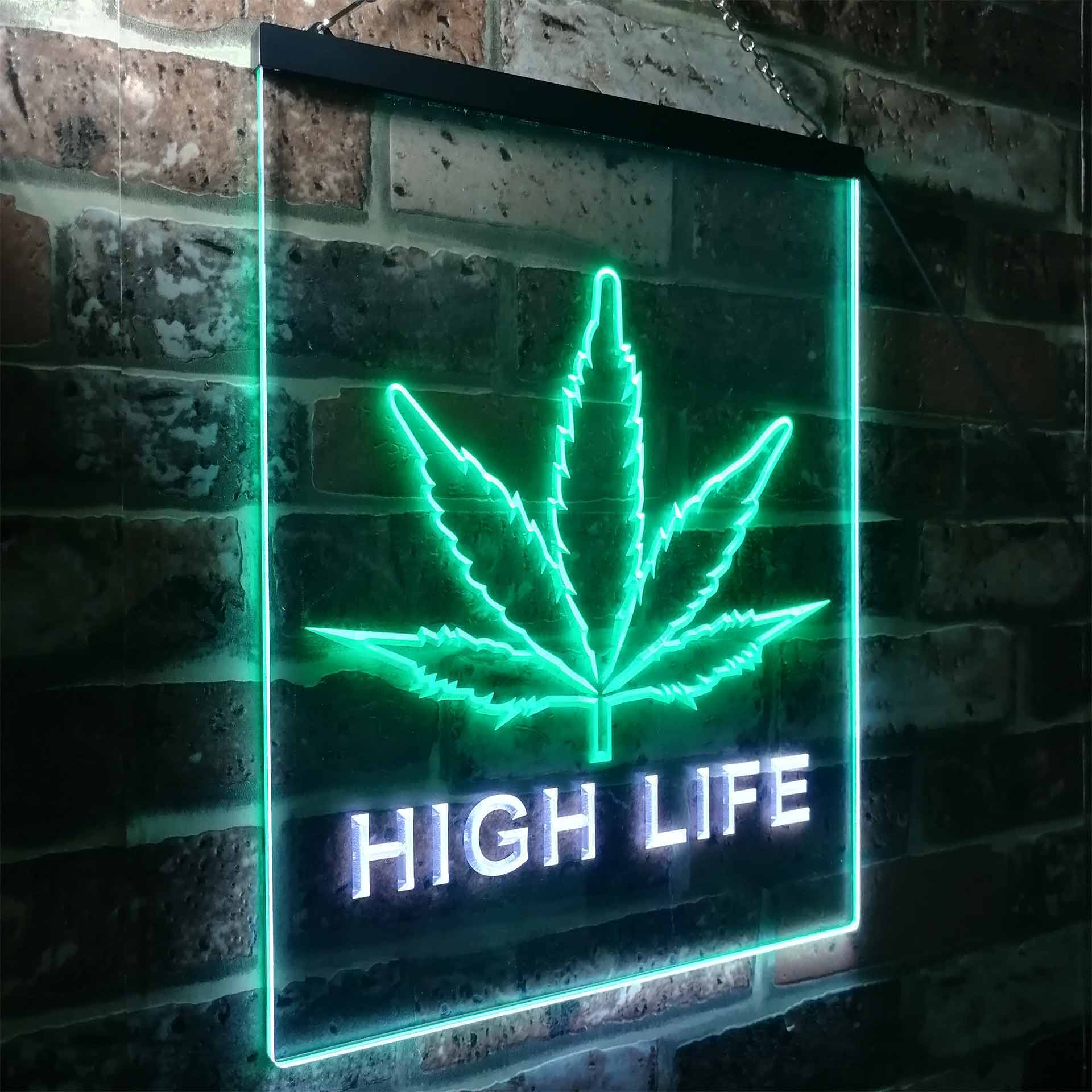 Free The Weed High Life Game Room Neon Light LED Sign