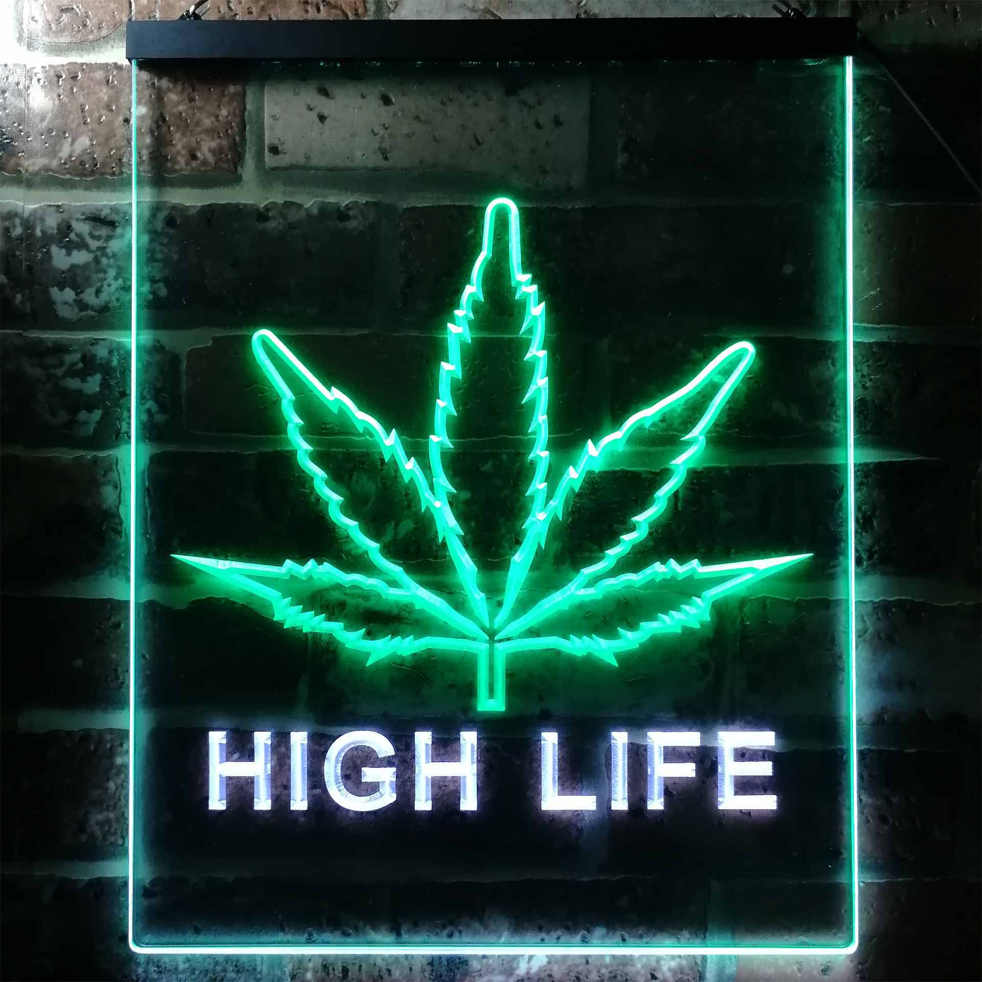 Free The Weed High Life Game Room Neon Light LED Sign