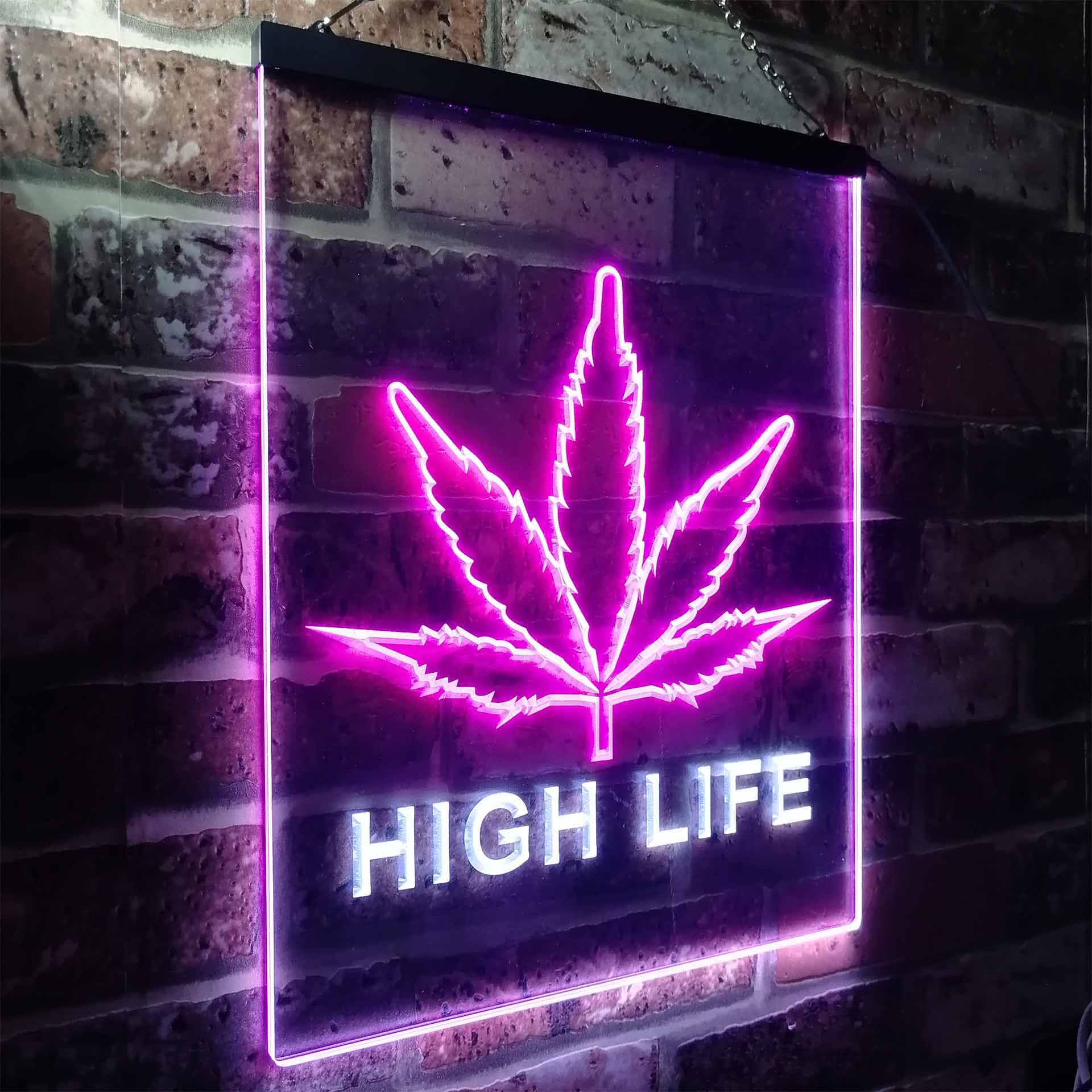 Free The Weed High Life Game Room Neon Light LED Sign