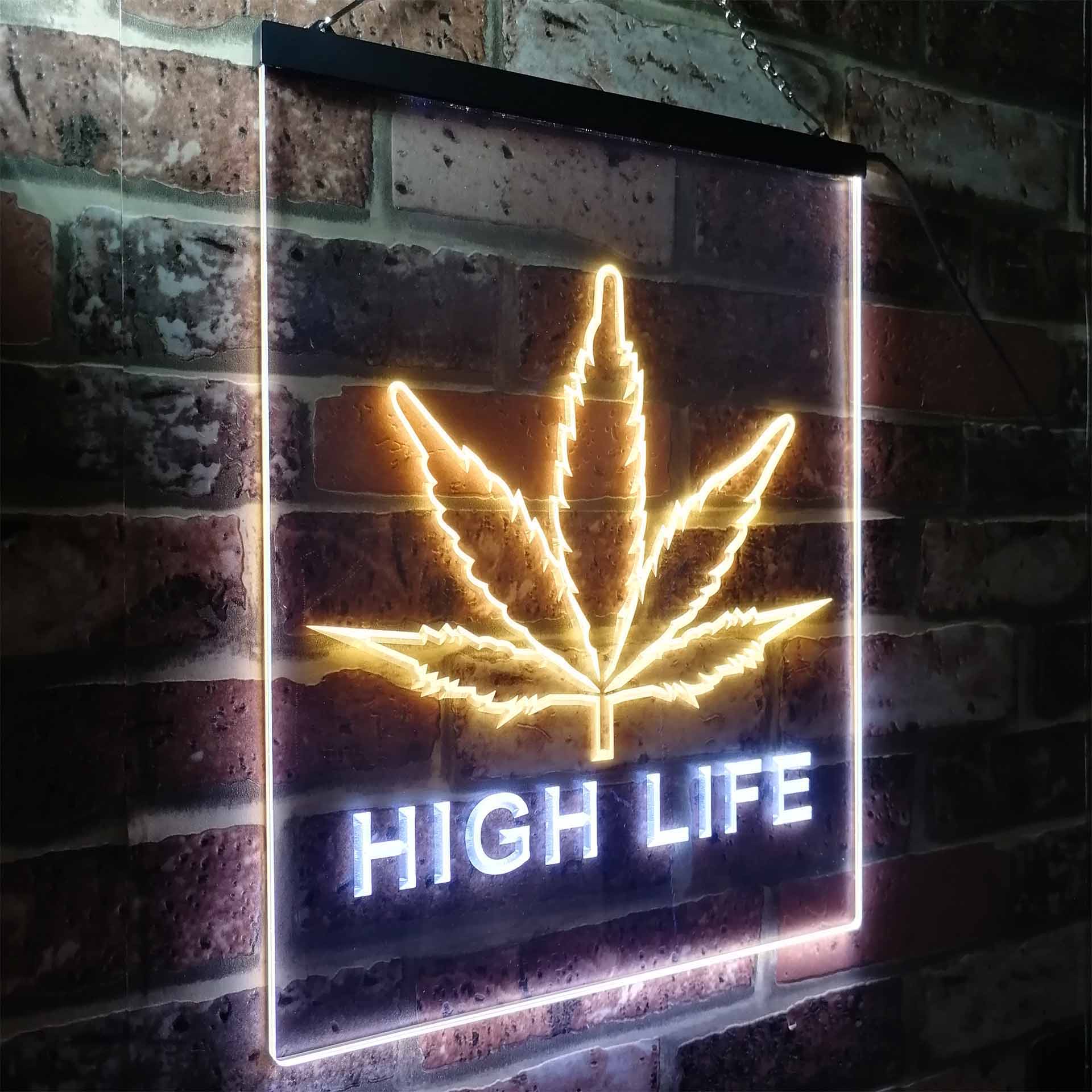 Free The Weed High Life Game Room Neon Light LED Sign