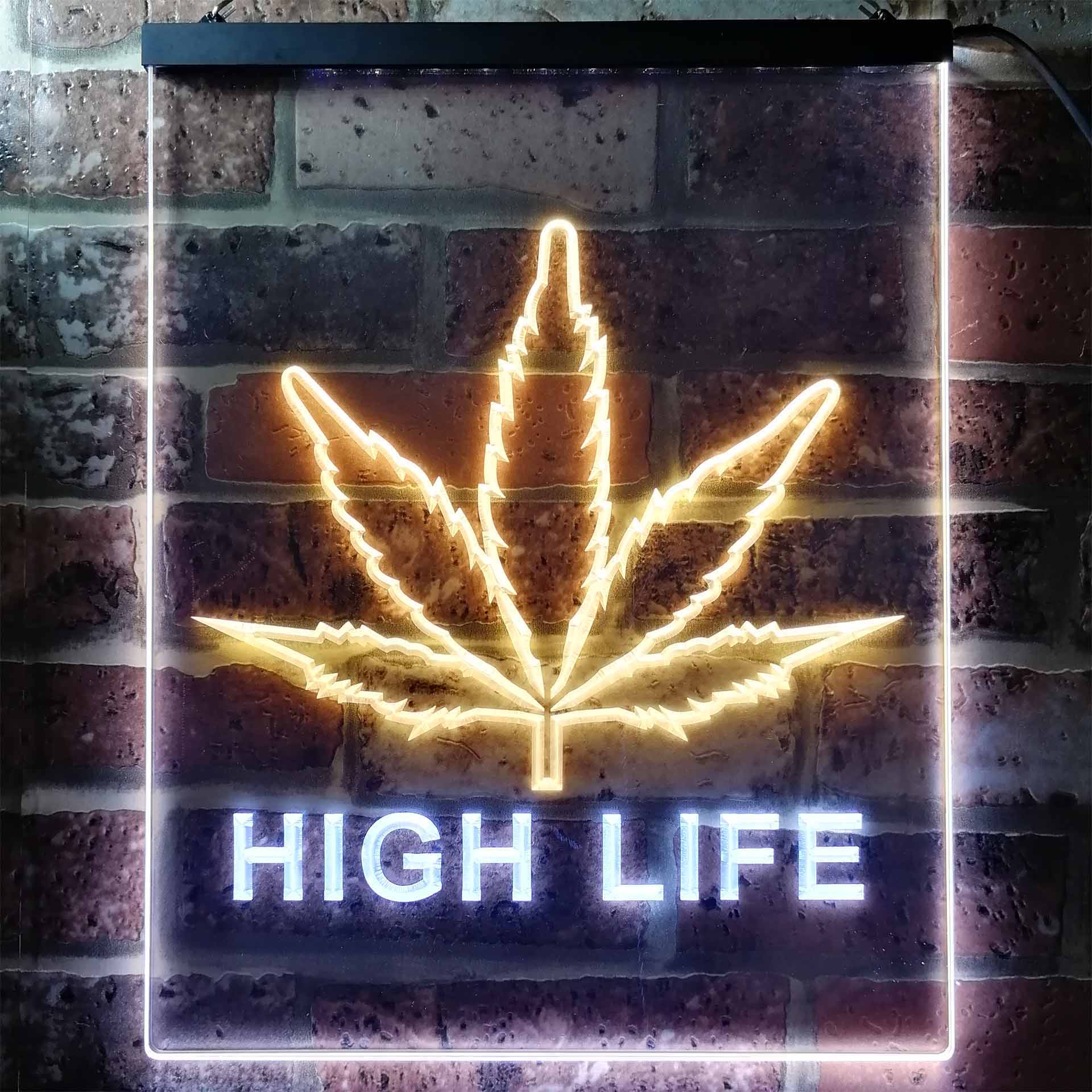 Free The Weed High Life Game Room Neon Light LED Sign