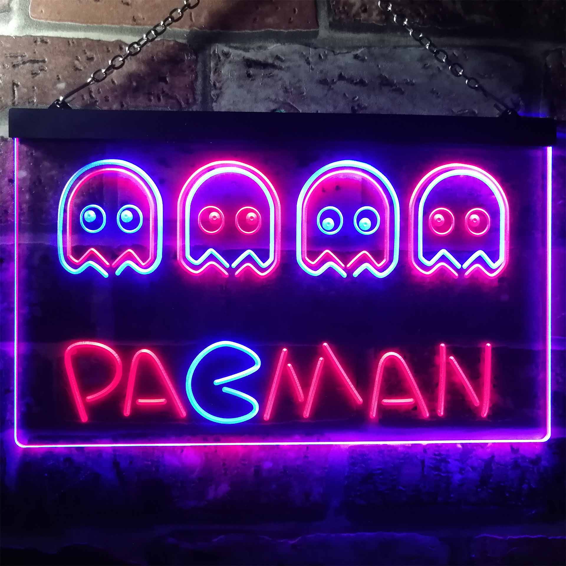 Pacman Game Room Neon-Like LED Sign | Birthday Gamer Gift For Him