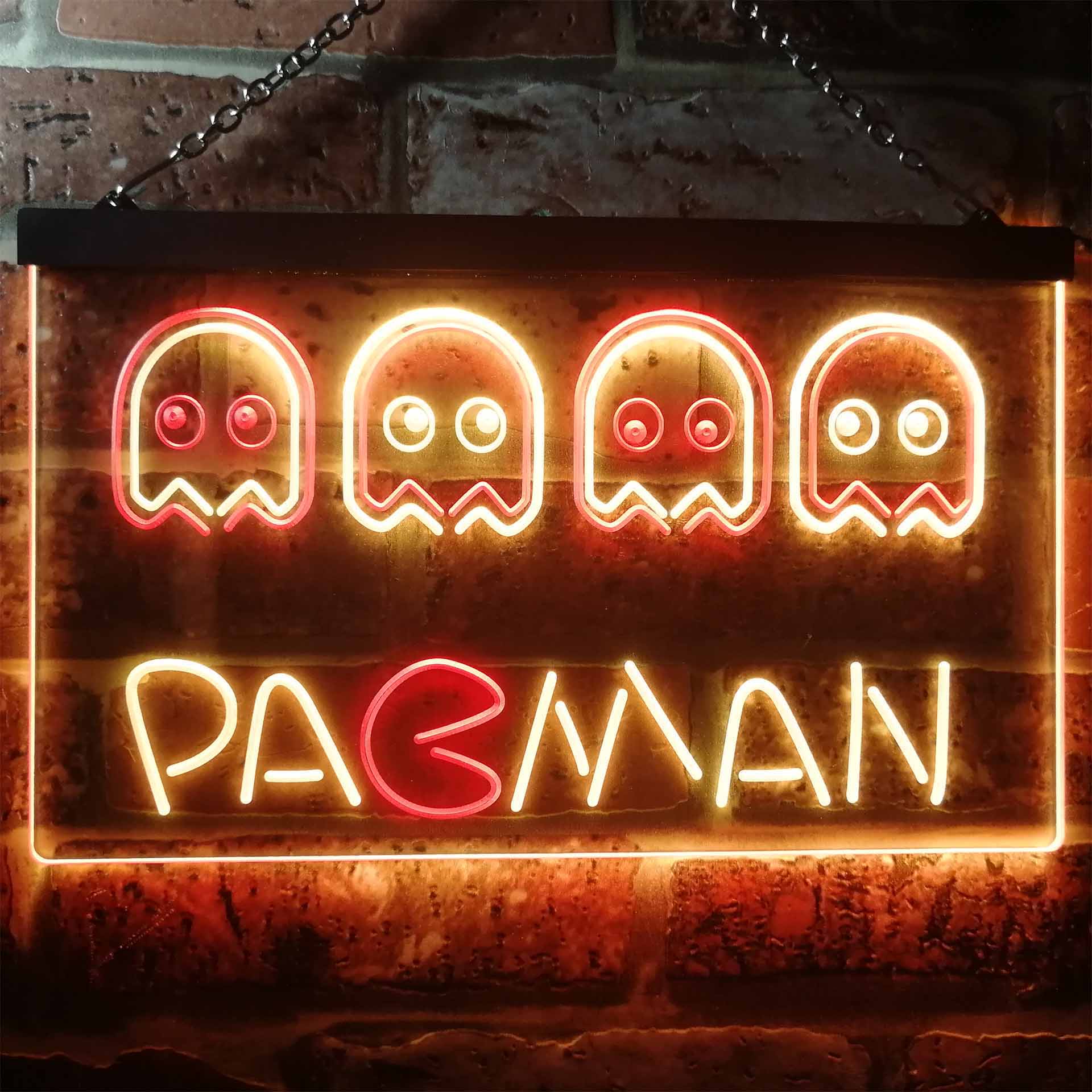 Pacman Game Room Neon-Like LED Sign | Birthday Gamer Gift For Him