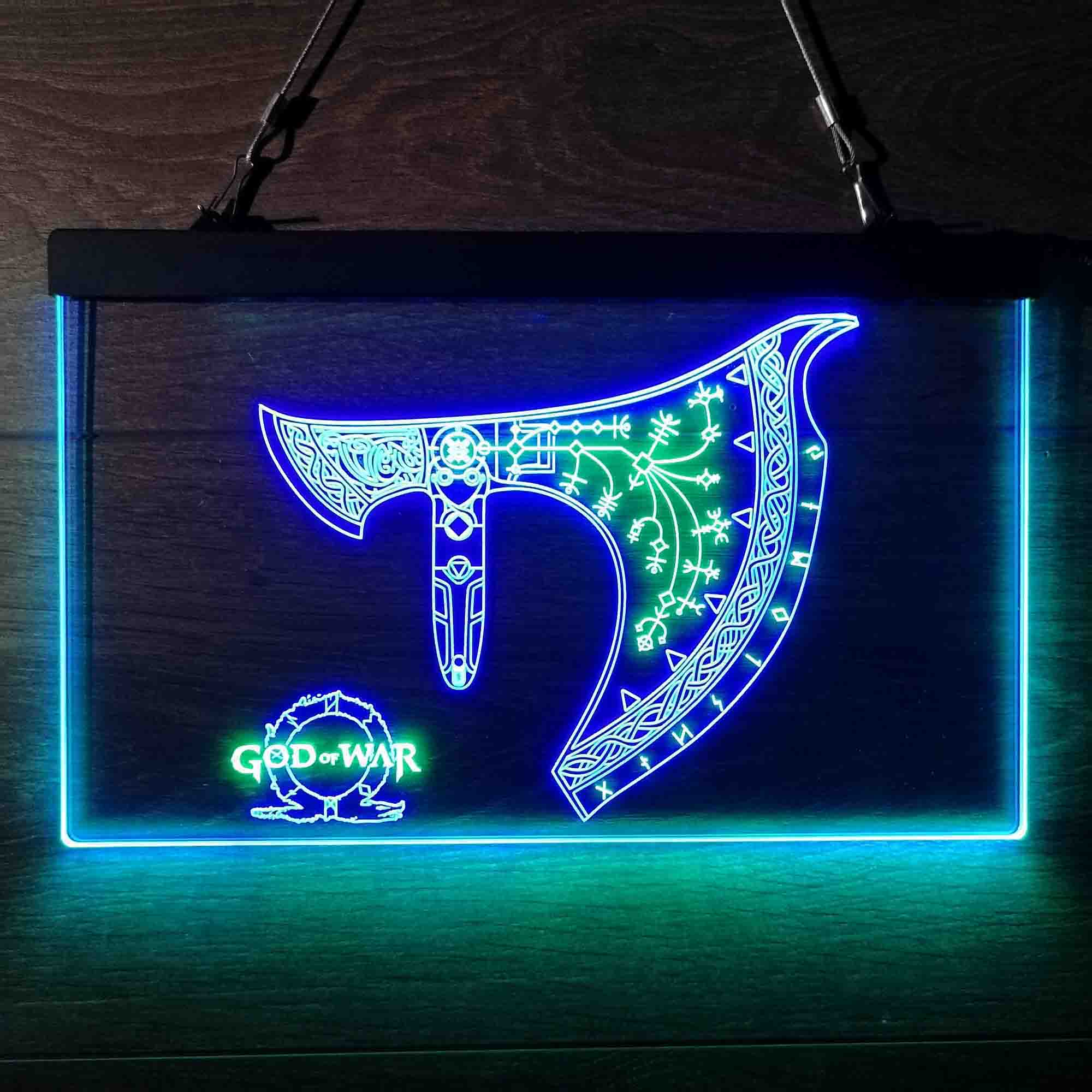 God of War Krato Axe Game Room Neon Light LED Sign