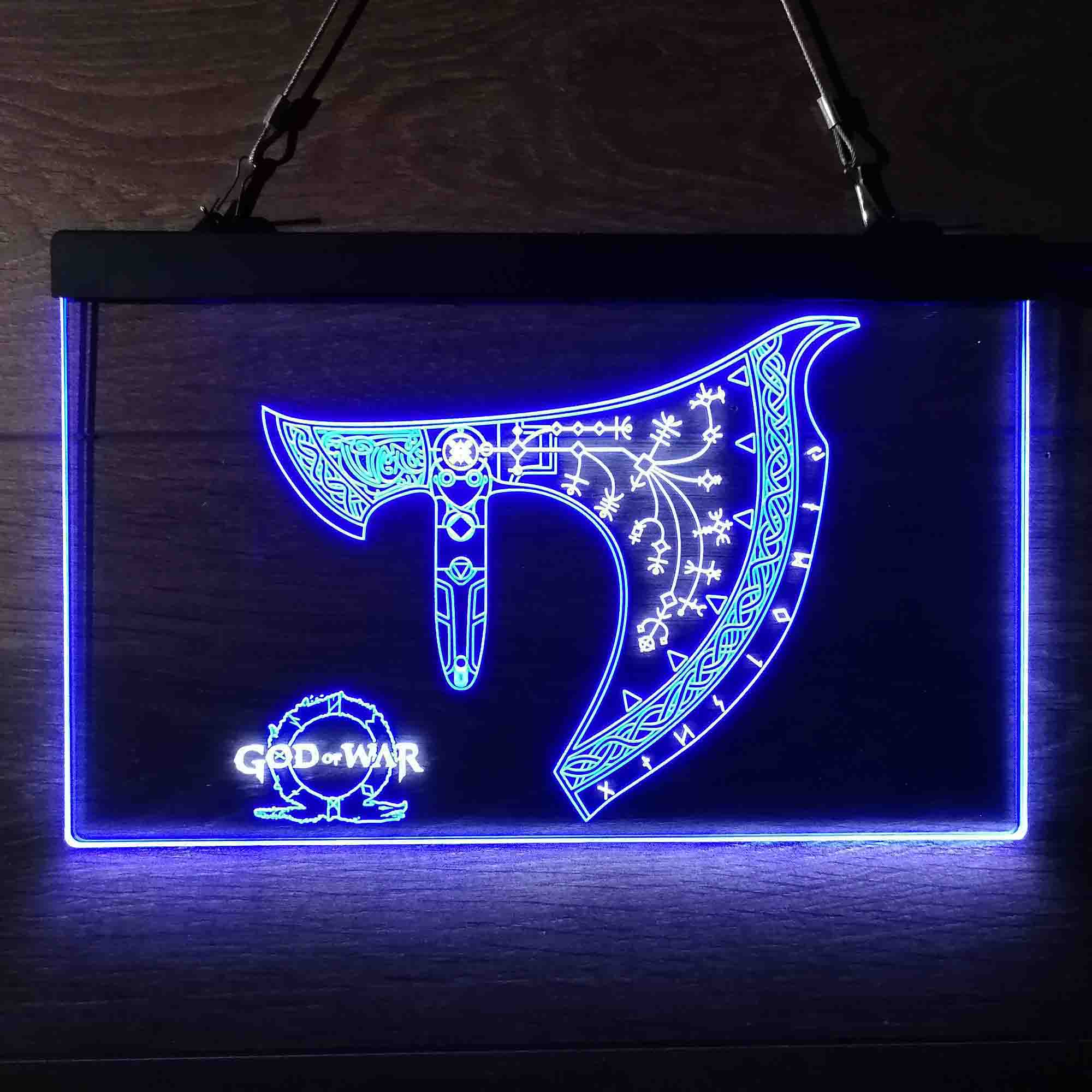 God of War Krato Axe Game Room Neon Light LED Sign