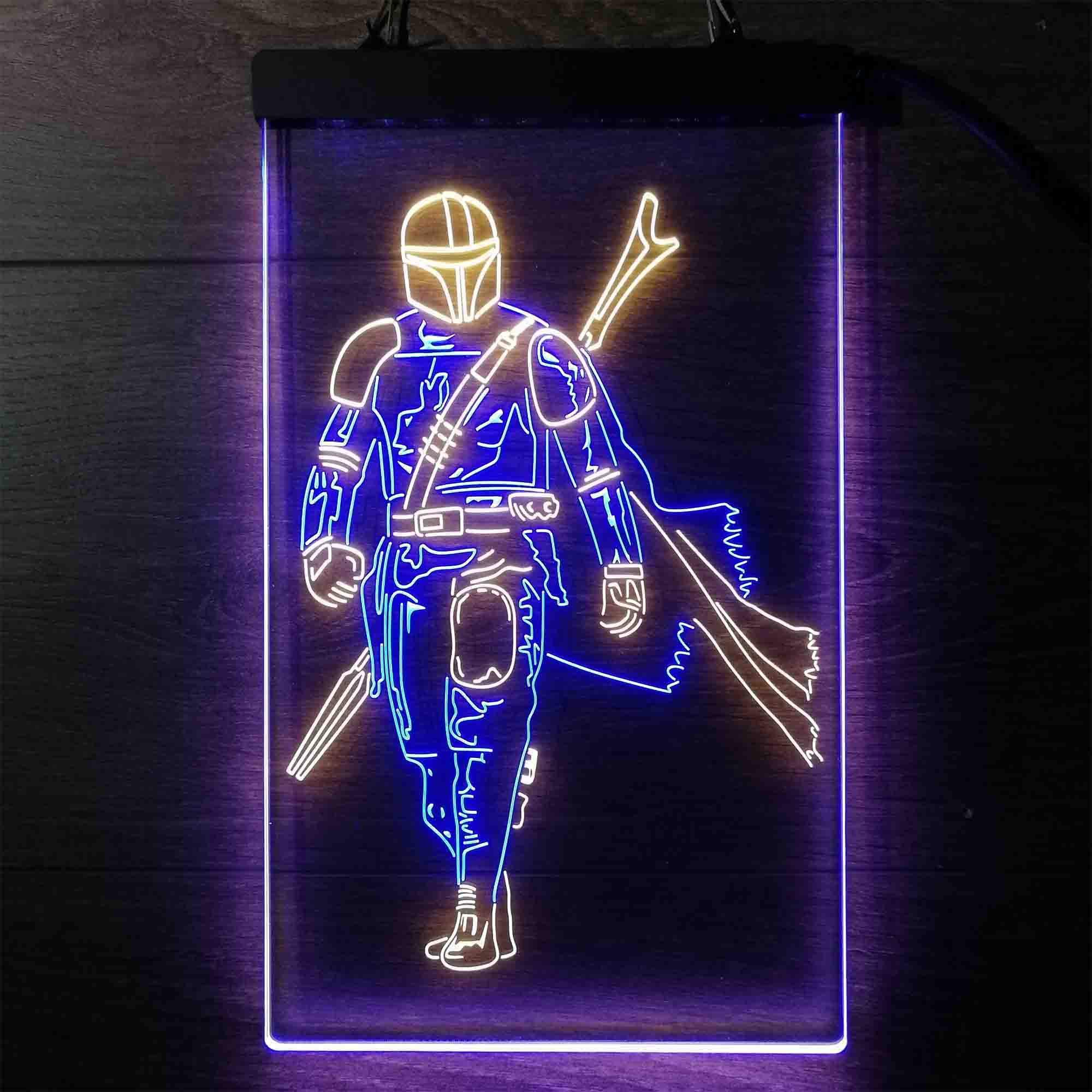 The Mandalorian Neon Light LED Sign, Star Wars Fans Gift