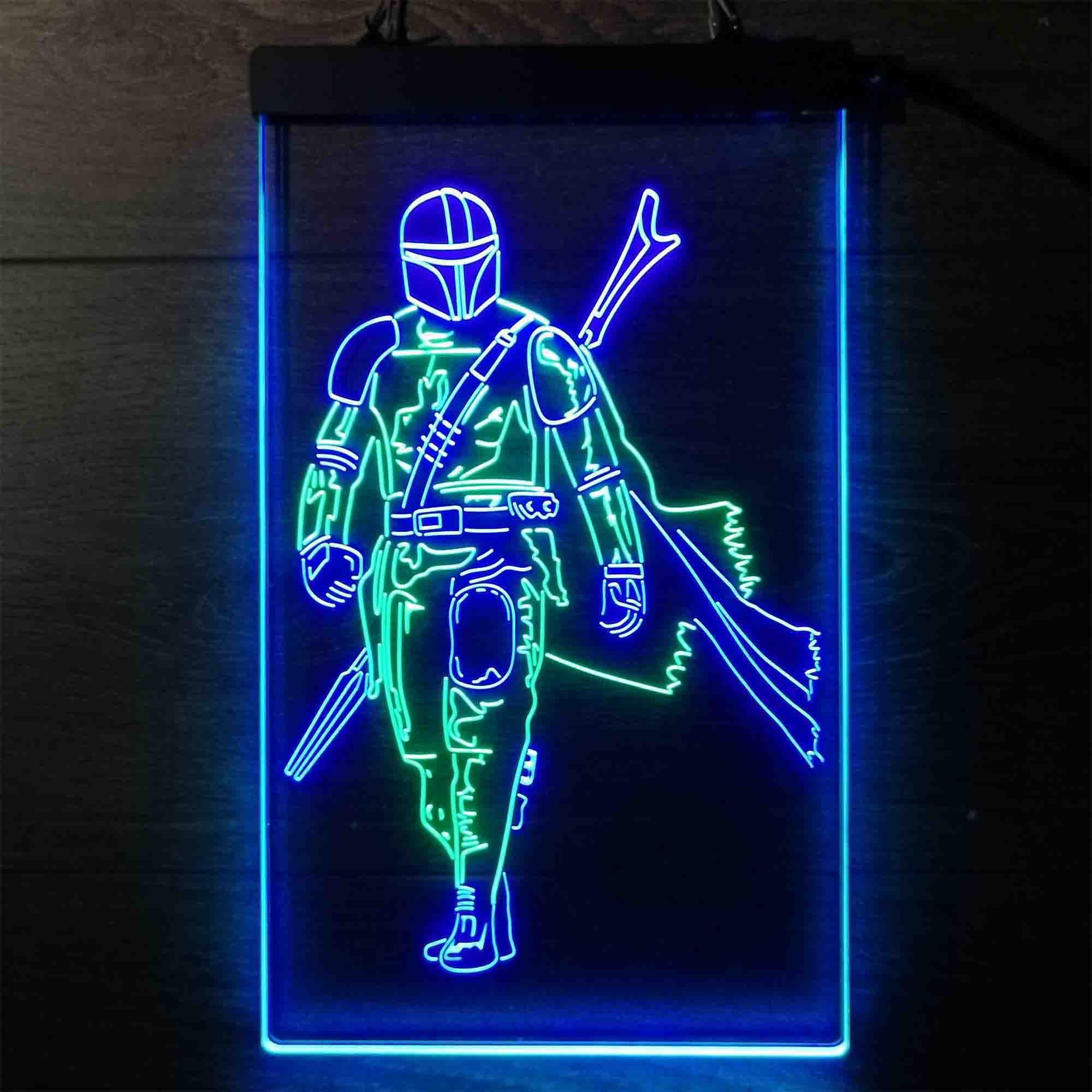 The Mandalorian Neon Light LED Sign, Star Wars Fans Gift
