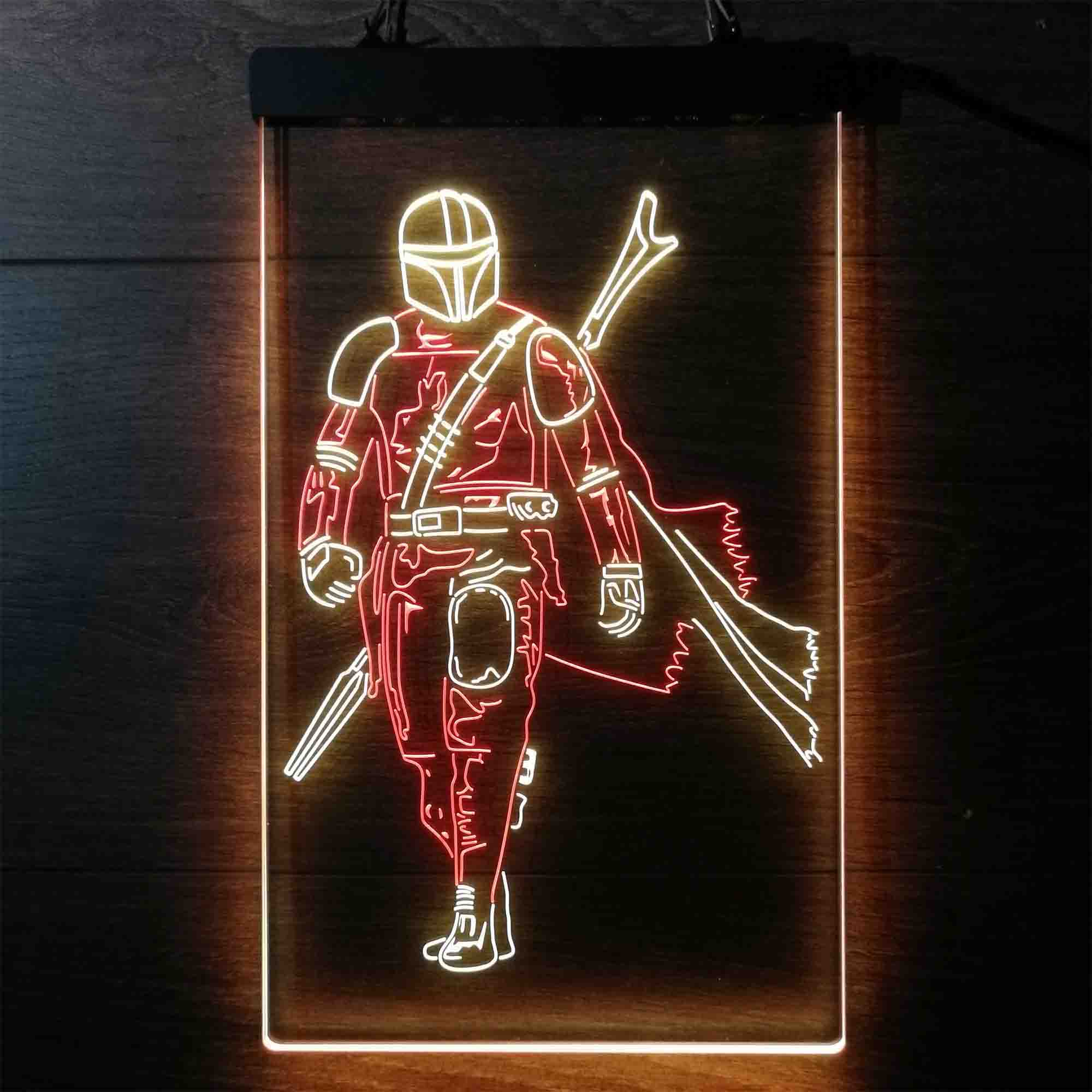 The Mandalorian Neon Light LED Sign, Star Wars Fans Gift