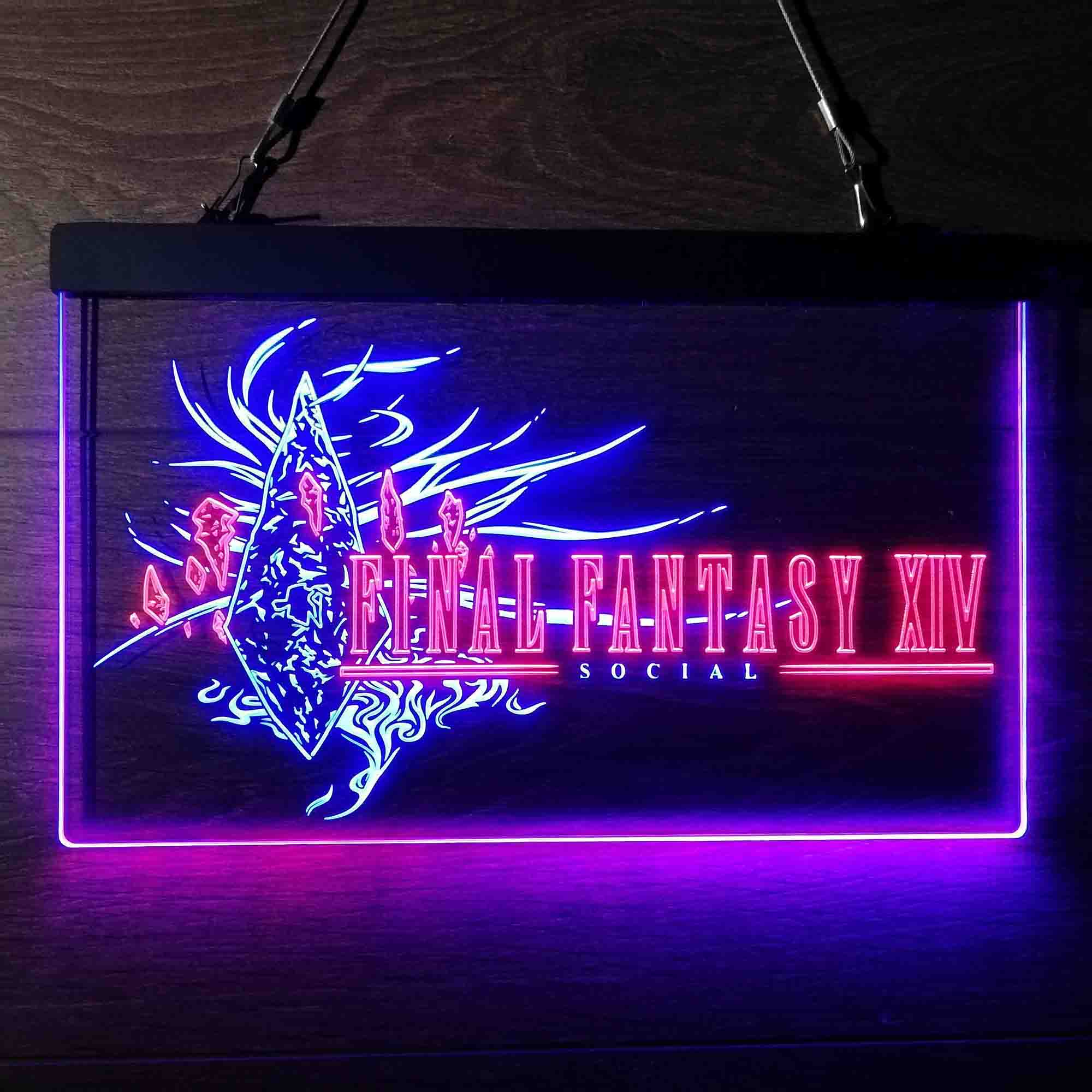 Final Fantasy XIV LED Neon Sign - Holiday Gamer Gift | Game Room Decor